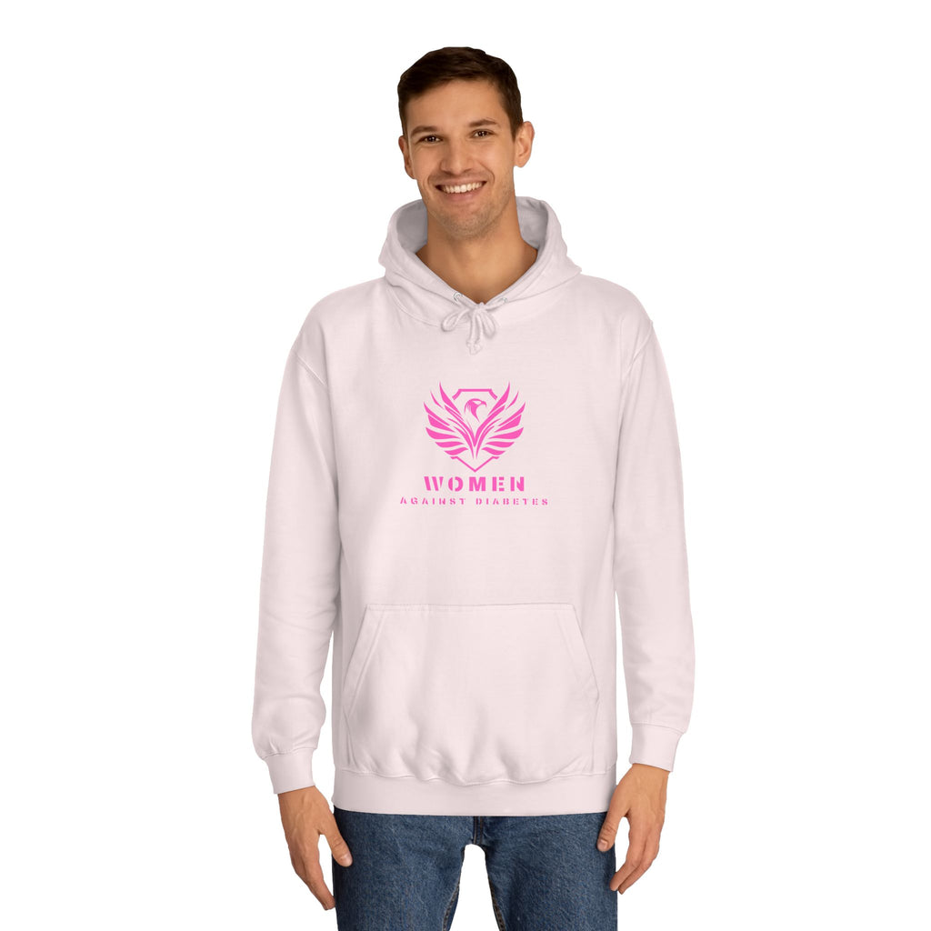 Women Empowerment Hoodie — Pink Phoenix Logo College Sweatshirt