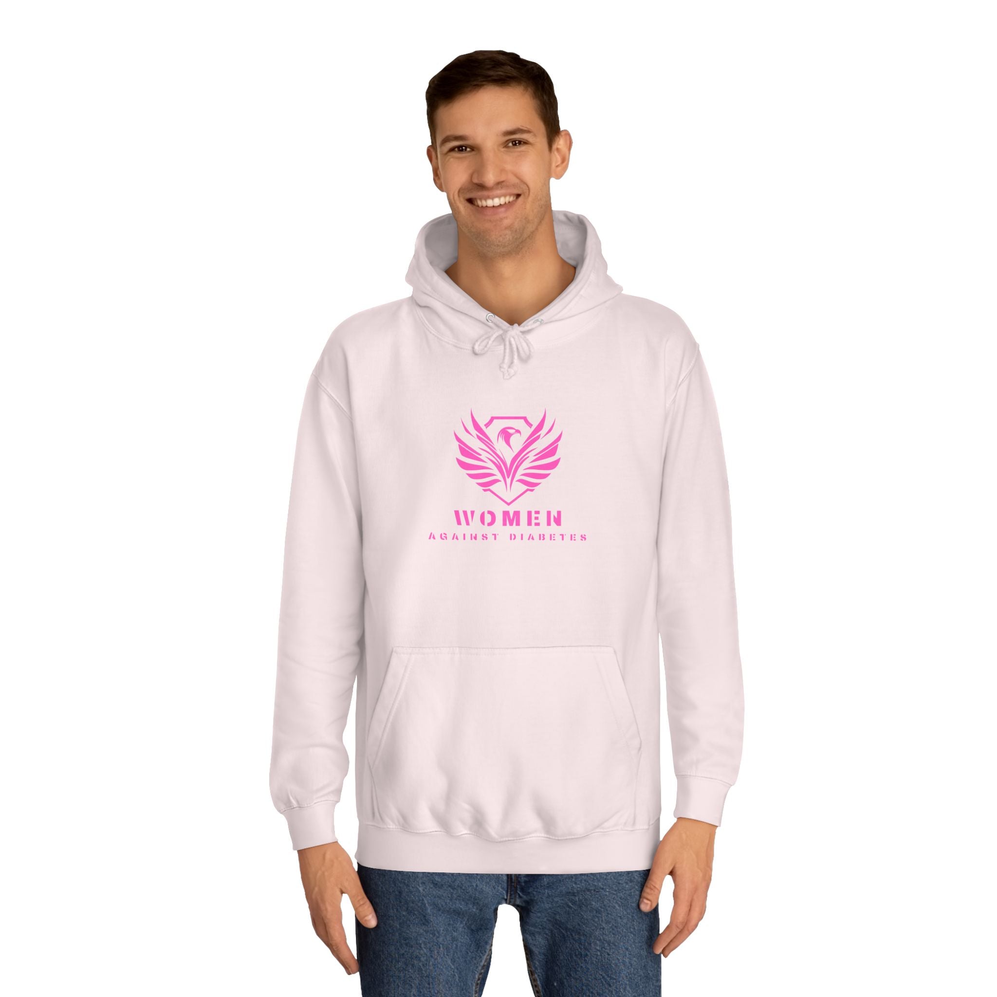 Women Empowerment Hoodie — Pink Phoenix Logo College Sweatshirt