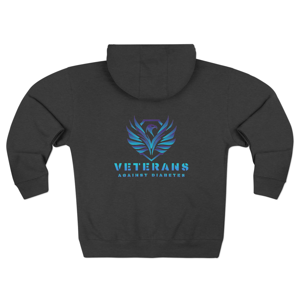 Veterans Against Suicide Zip Hoodie — Supportive Military Awareness Zip-Up