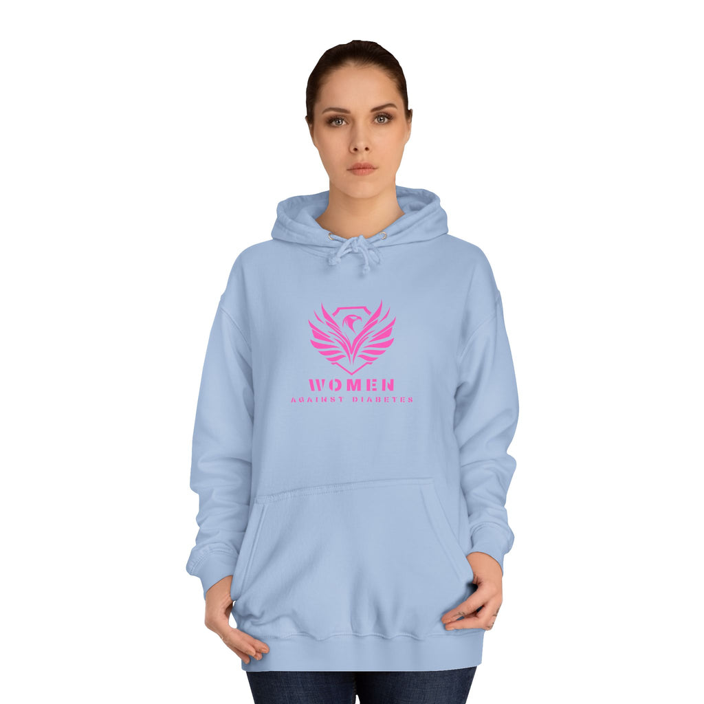 Women Empowerment Hoodie — Pink Phoenix Logo College Sweatshirt
