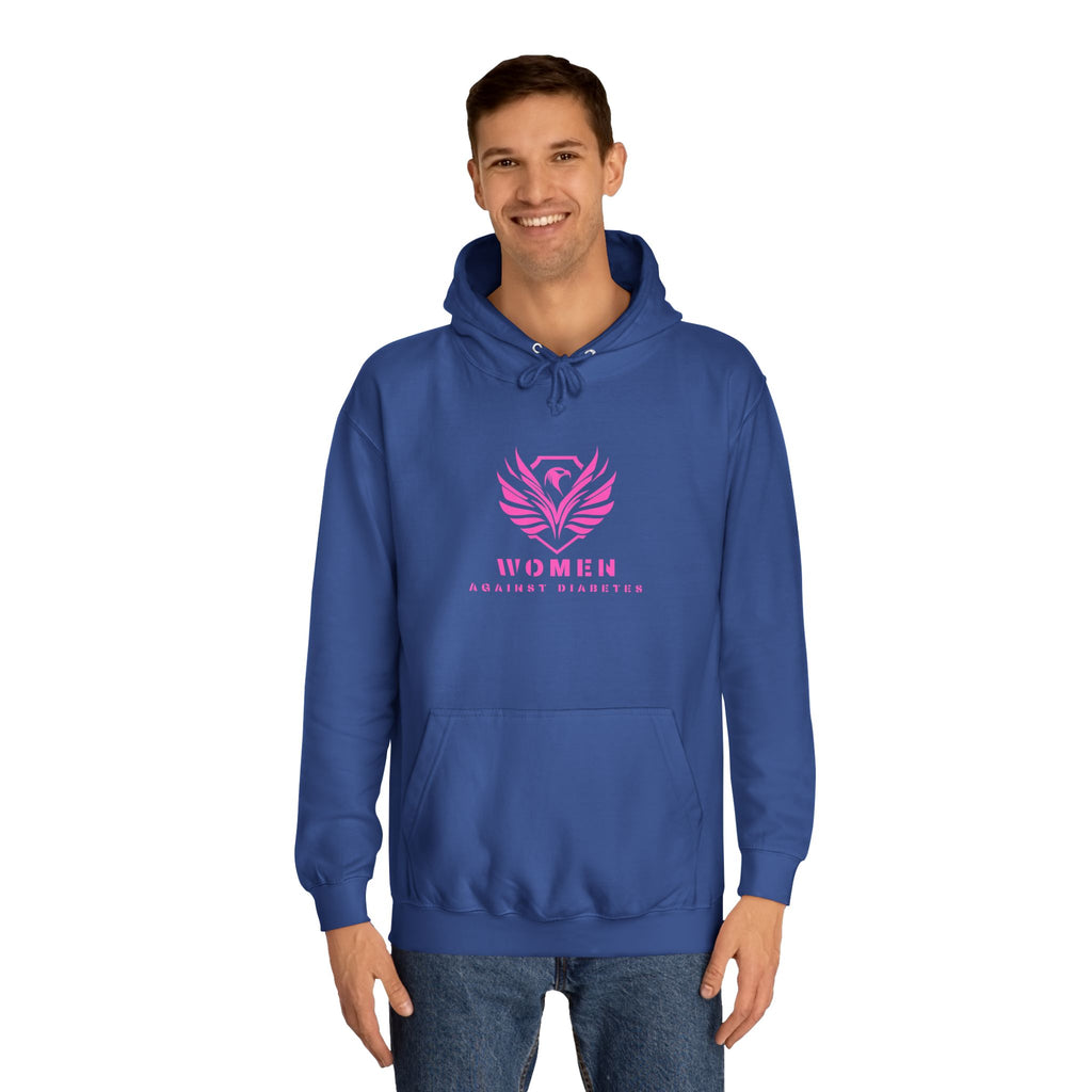 Women Empowerment Hoodie — Pink Phoenix Logo College Sweatshirt
