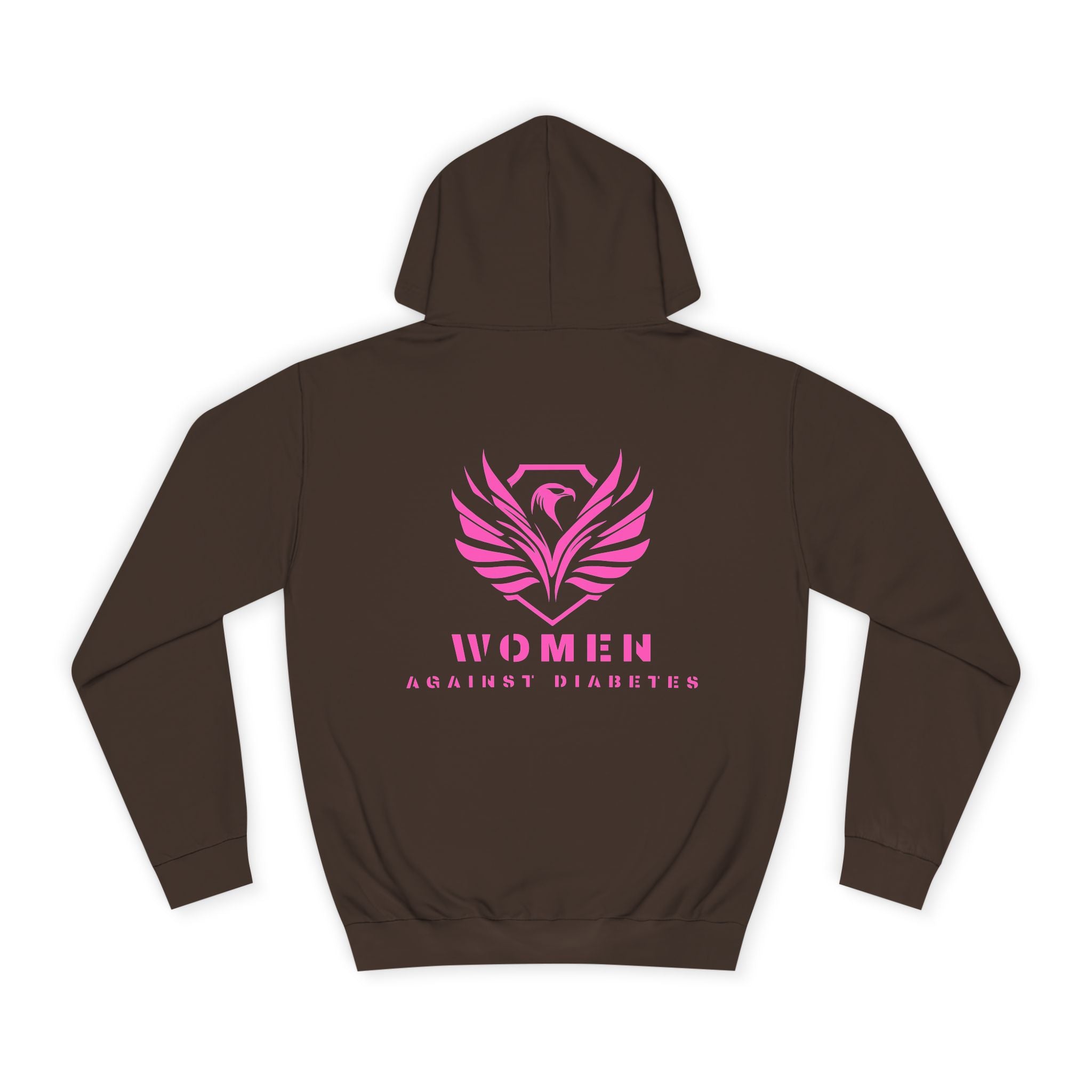Women Empowerment Hoodie — Pink Phoenix Logo College Sweatshirt