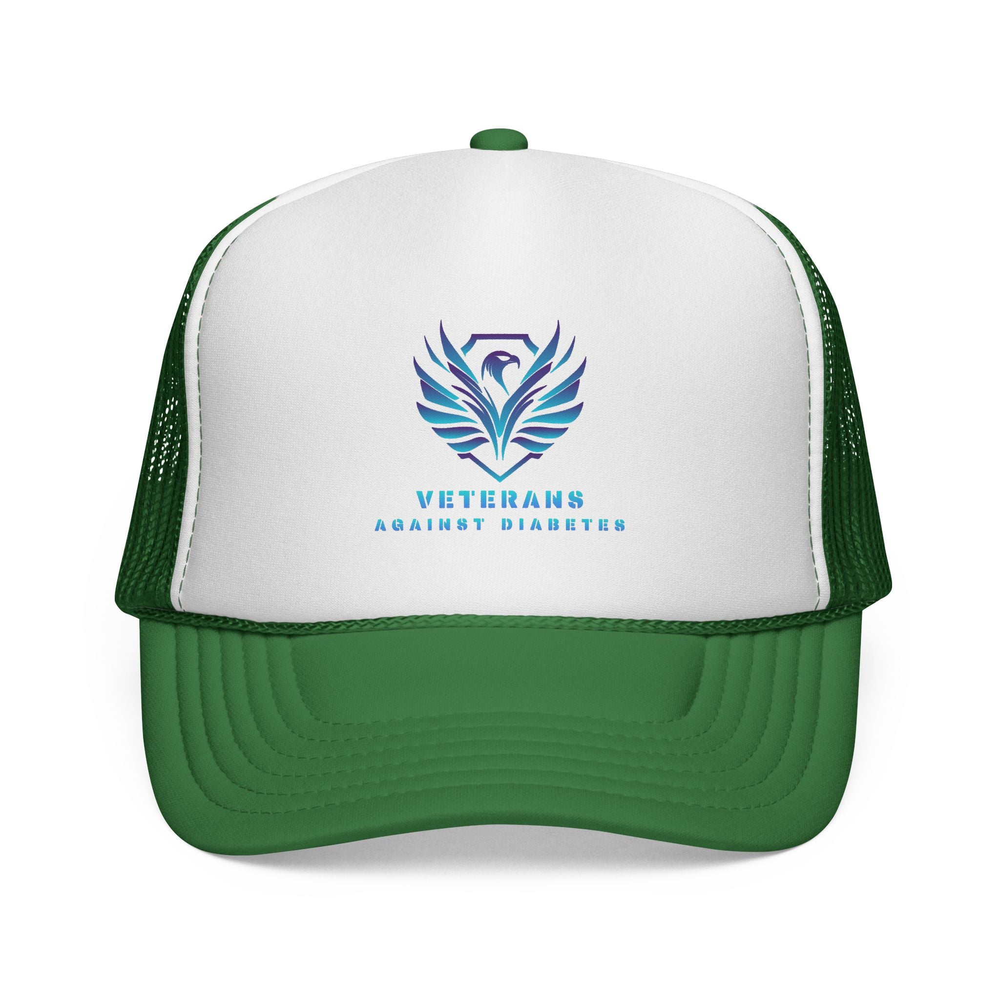 Veterans Against Diabetes Trucker Cap — Patriotic Awareness Mesh Hat