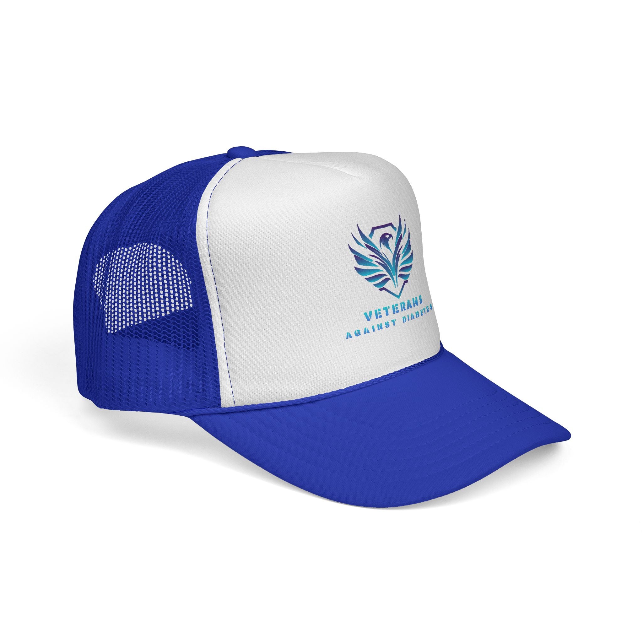 Veterans Against Diabetes Trucker Cap — Patriotic Awareness Mesh Hat