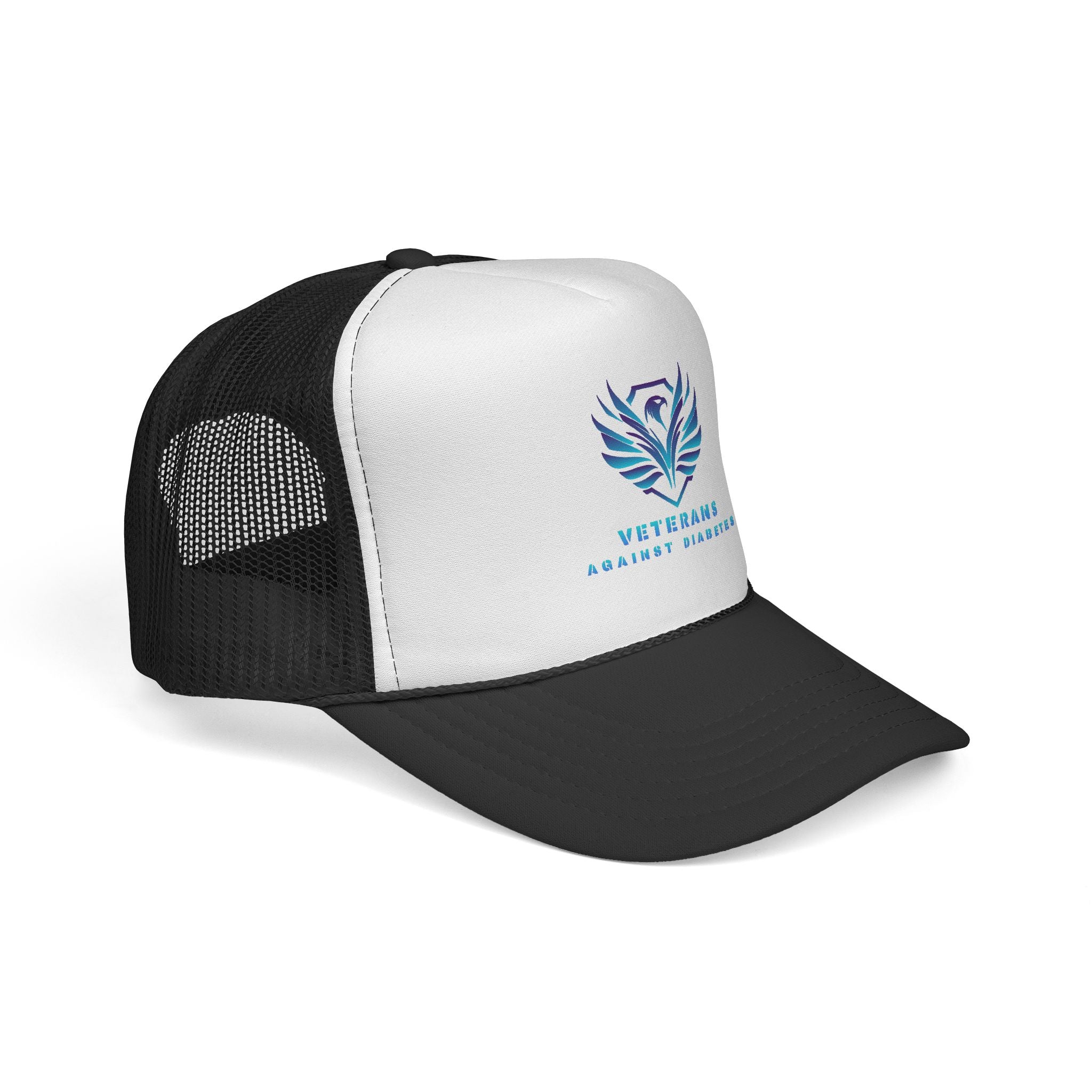 Veterans Against Diabetes Trucker Cap — Patriotic Awareness Mesh Hat