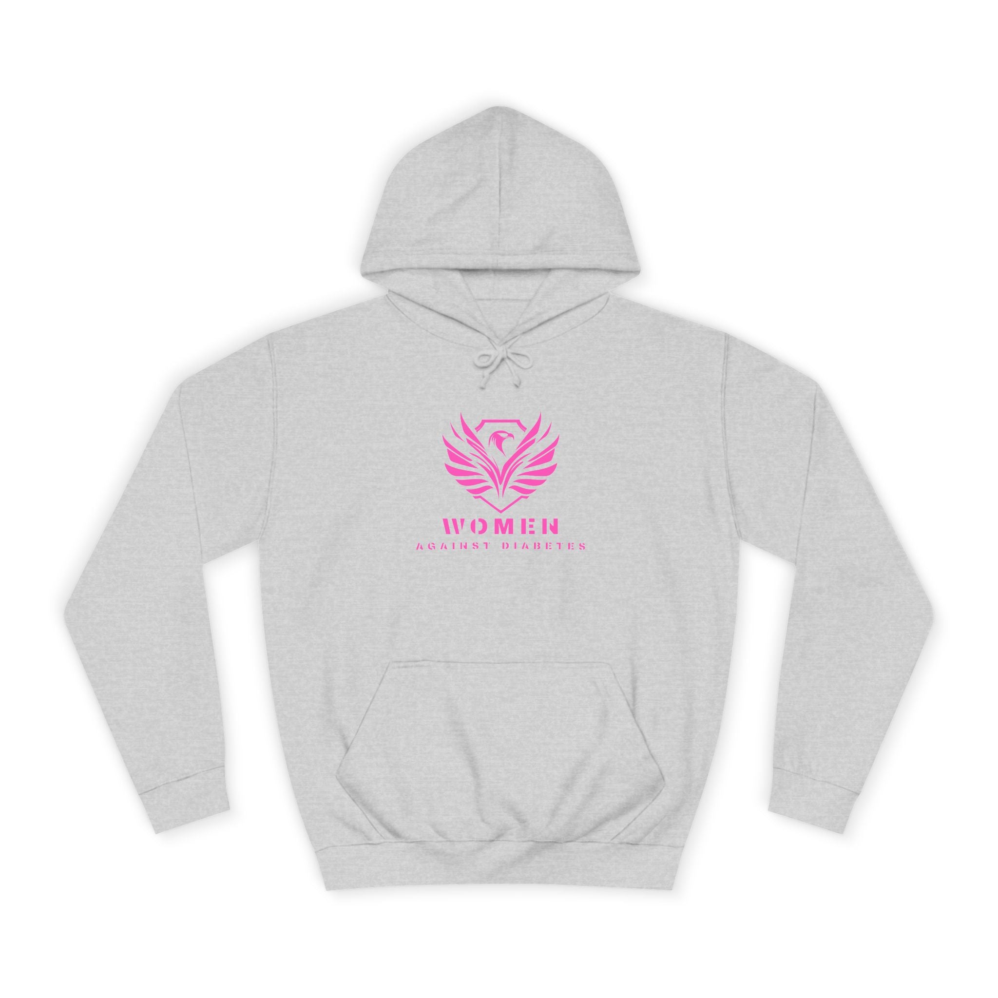 Women Empowerment Hoodie — Pink Phoenix Logo College Sweatshirt