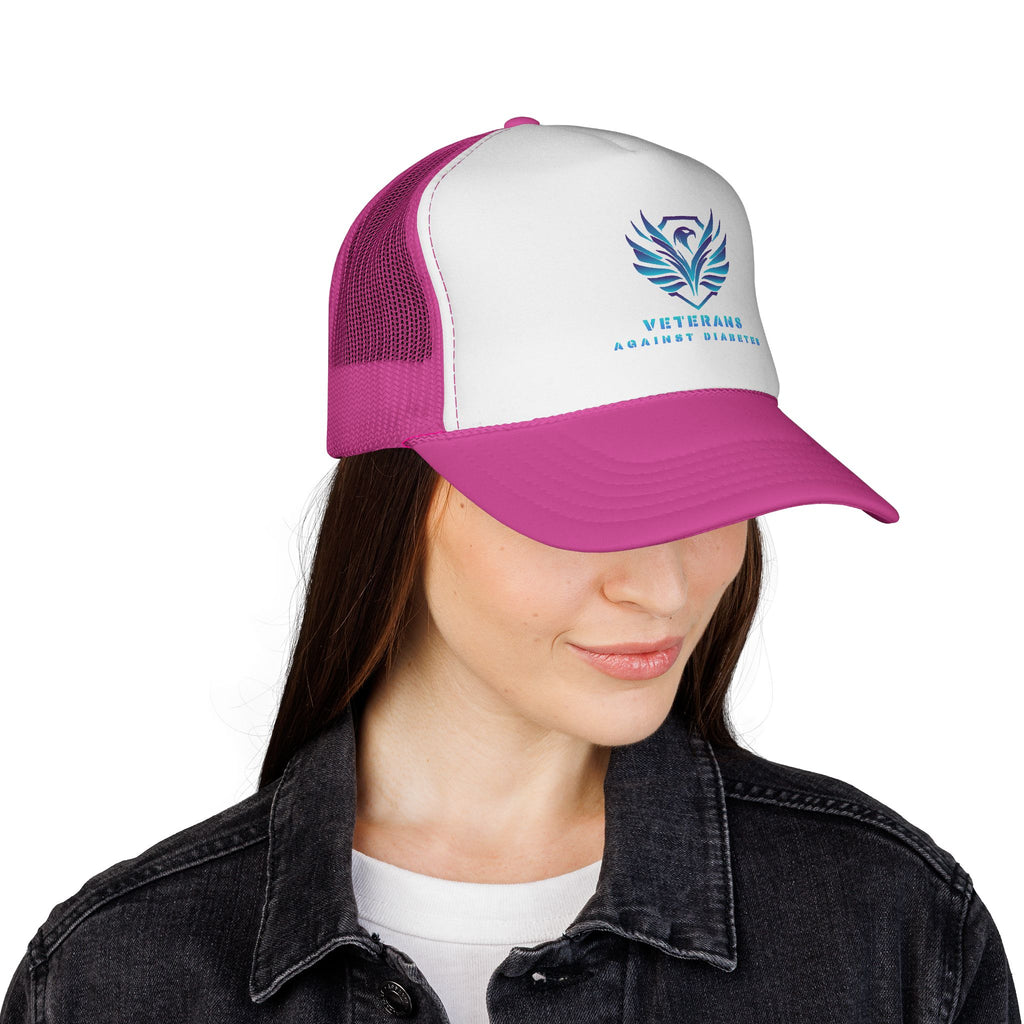 Veterans Against Diabetes Trucker Cap — Patriotic Awareness Mesh Hat