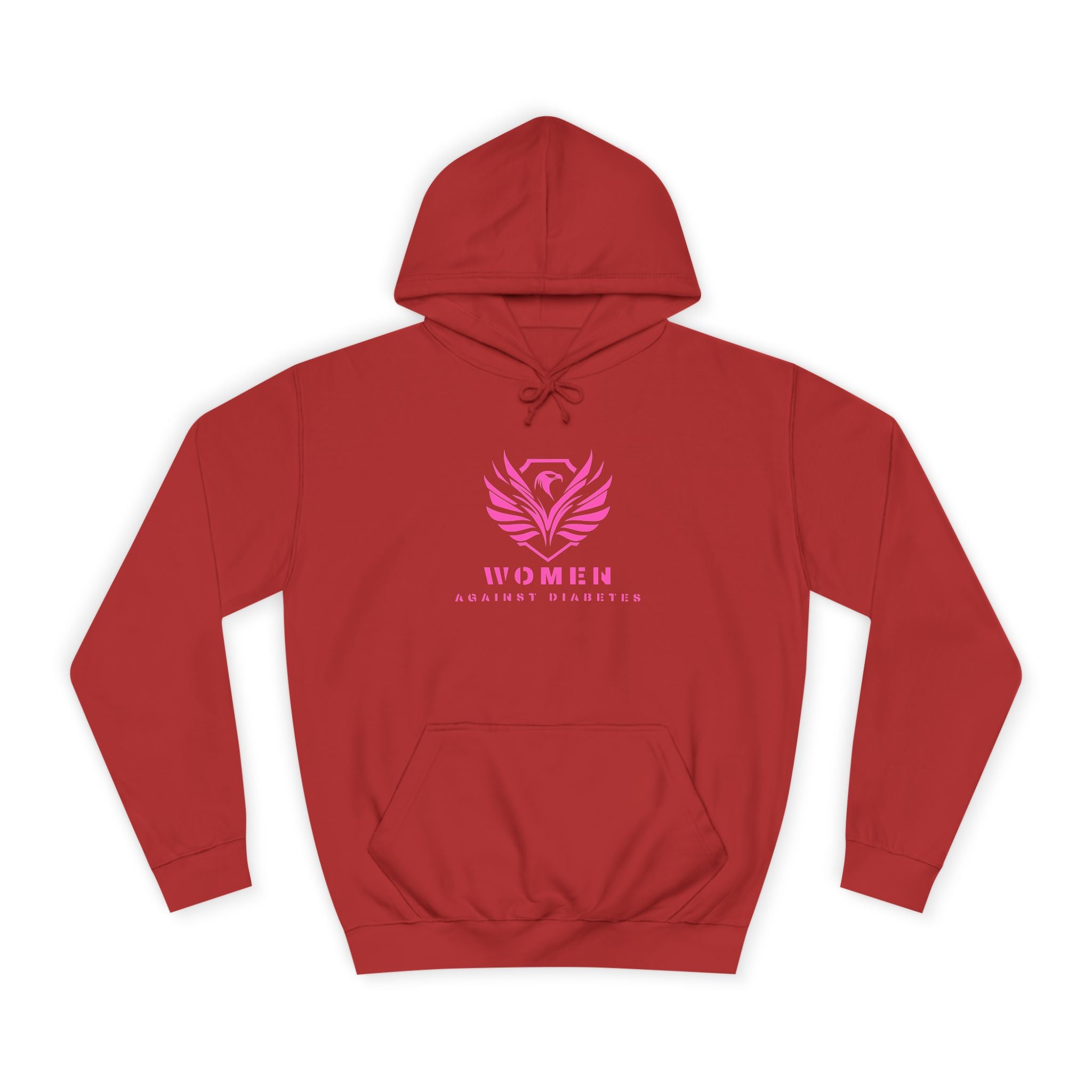 Women Empowerment Hoodie — Pink Phoenix Logo College Sweatshirt