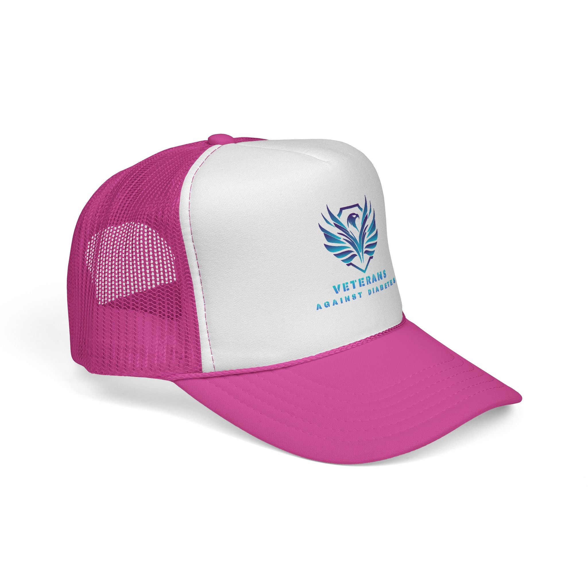 Veterans Against Diabetes Trucker Cap — Patriotic Awareness Mesh Hat