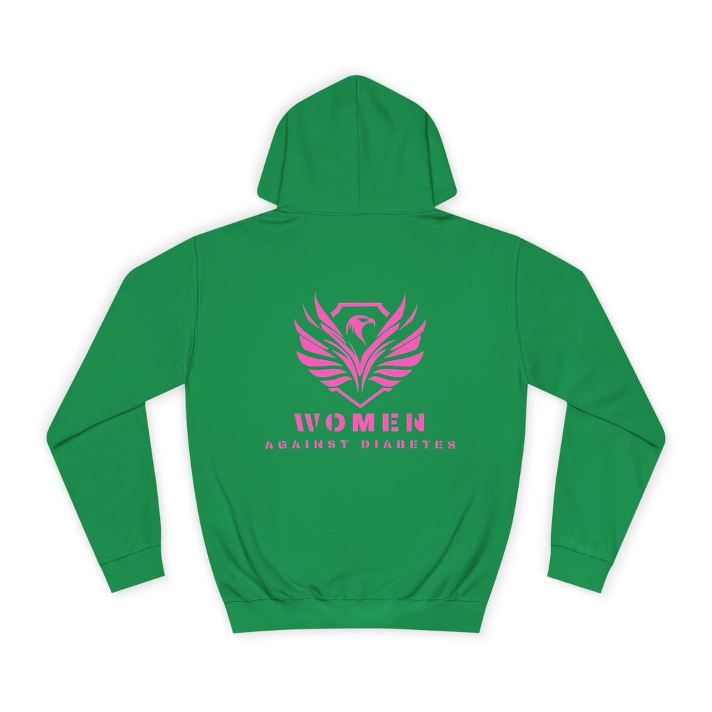 Women Empowerment Hoodie — Pink Phoenix Logo College Sweatshirt