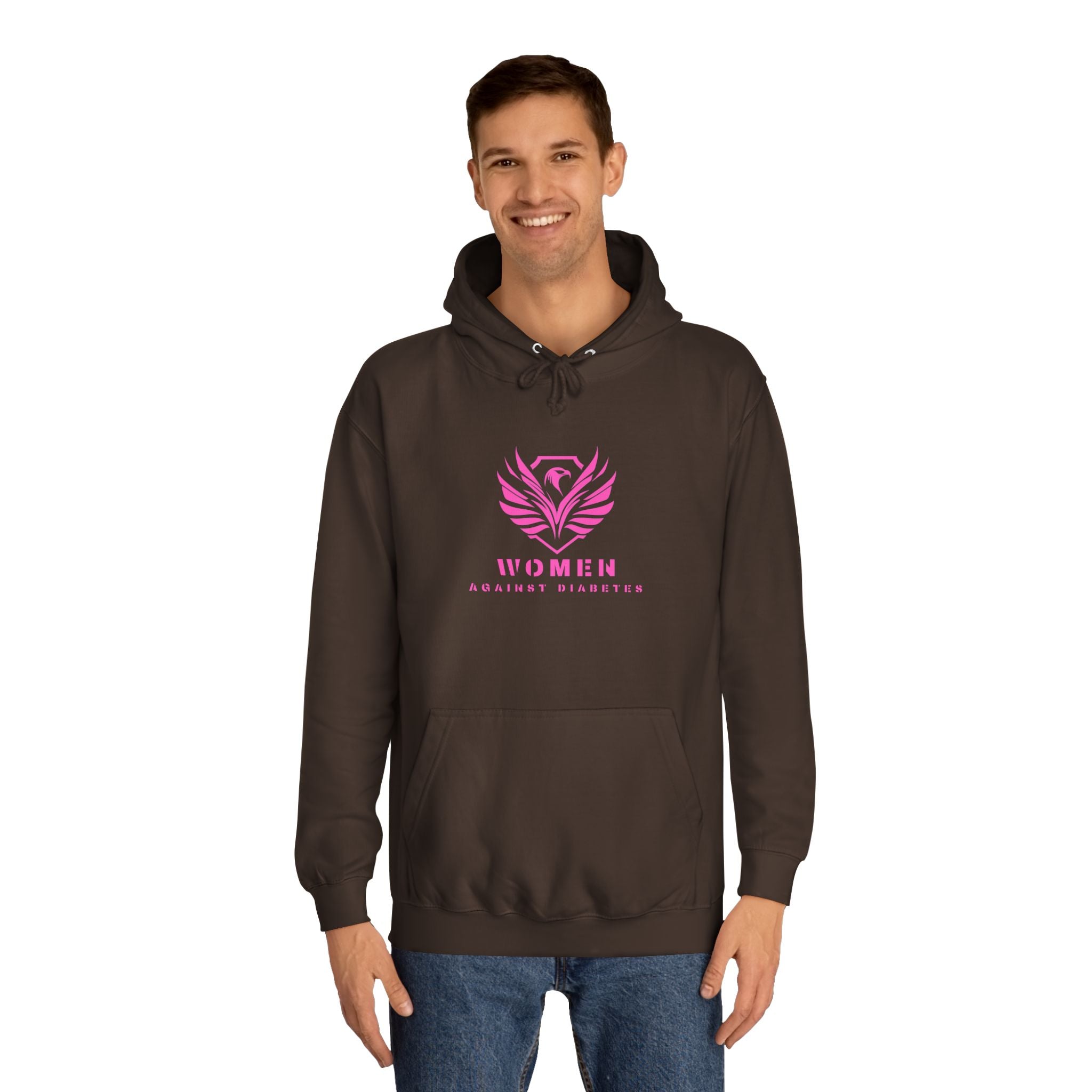 Women Empowerment Hoodie — Pink Phoenix Logo College Sweatshirt