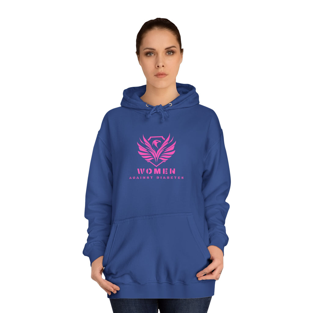 Women Empowerment Hoodie — Pink Phoenix Logo College Sweatshirt