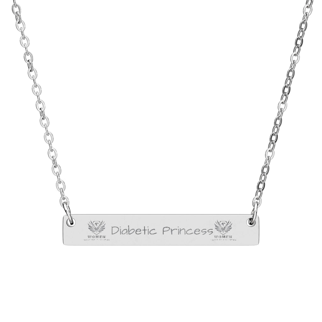 Engraved Horizontal Bar Necklace — Personalized Nameplate Pendant