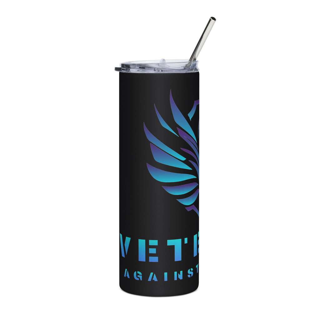 Phoenix Crest 20oz Stainless Steel Tumbler — Gradient Blue Motivational Drinkware