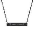 Engraved Horizontal Bar Necklace — Personalized Nameplate Pendant