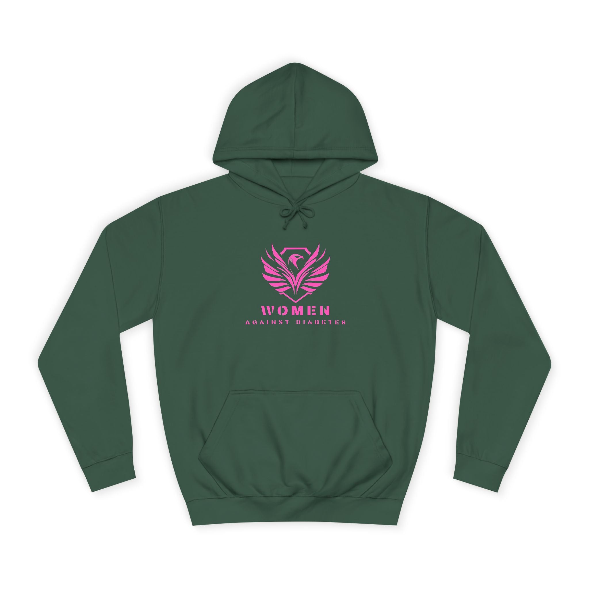 Women Empowerment Hoodie — Pink Phoenix Logo College Sweatshirt
