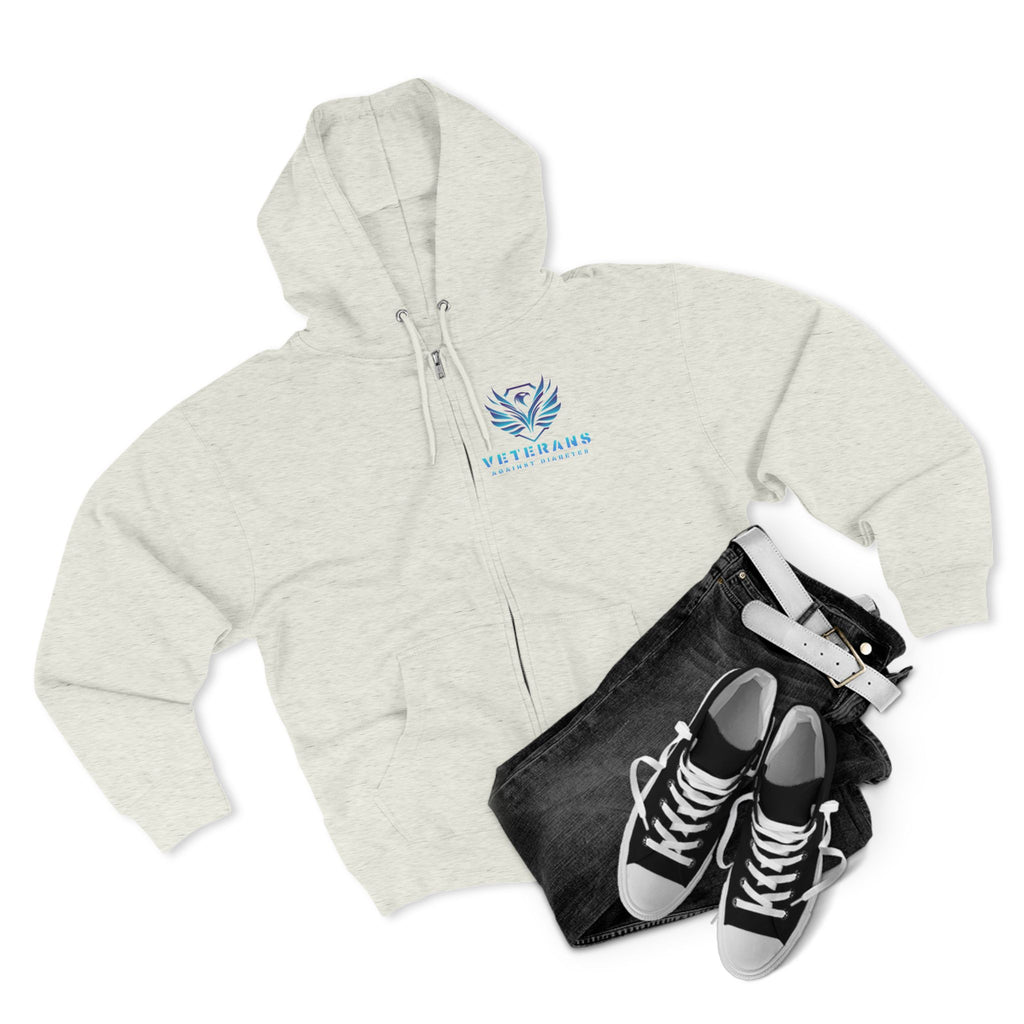 Veterans Against Suicide Zip Hoodie — Supportive Military Awareness Zip-Up