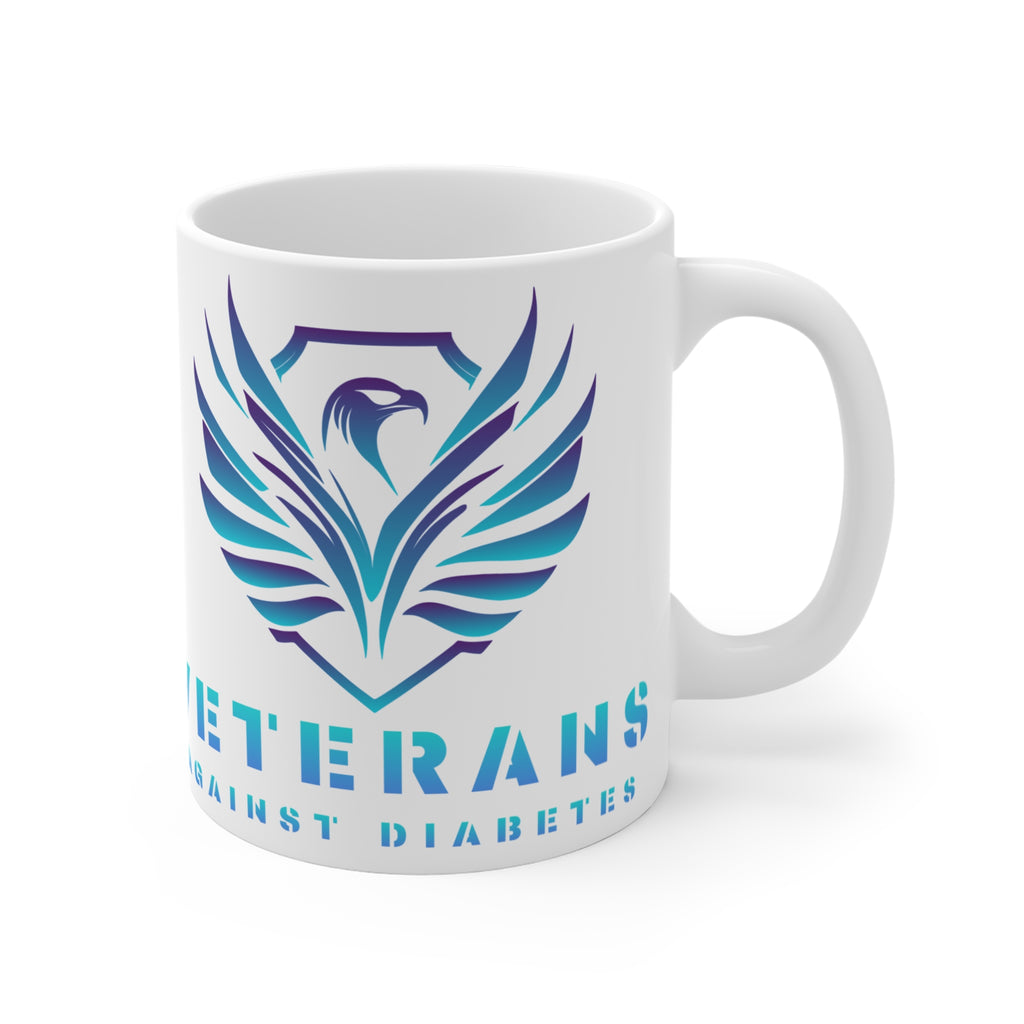 Veterans Against Diabetes Mug – 11oz Supportive Military Awareness Coffee Cup