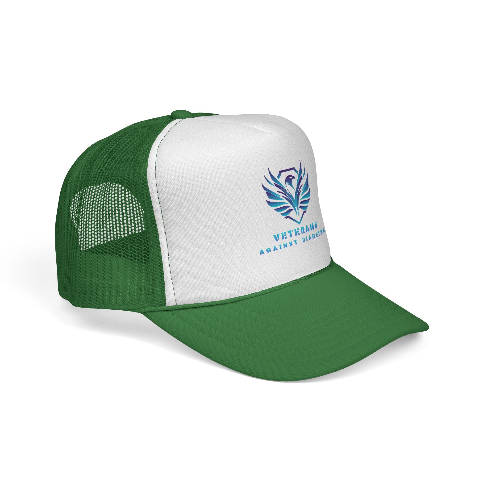 Veterans Against Diabetes Trucker Cap — Patriotic Awareness Mesh Hat