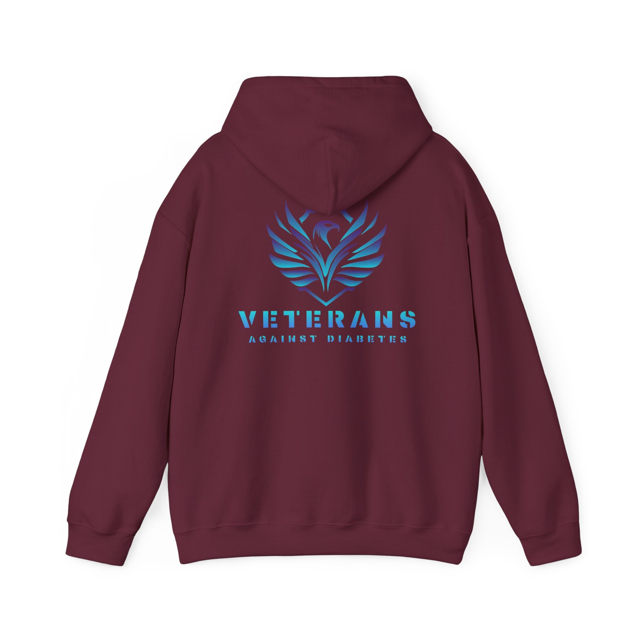 Veterans Against Diabetes Hoodie – Blue Phoenix Logo Comfort Pullover