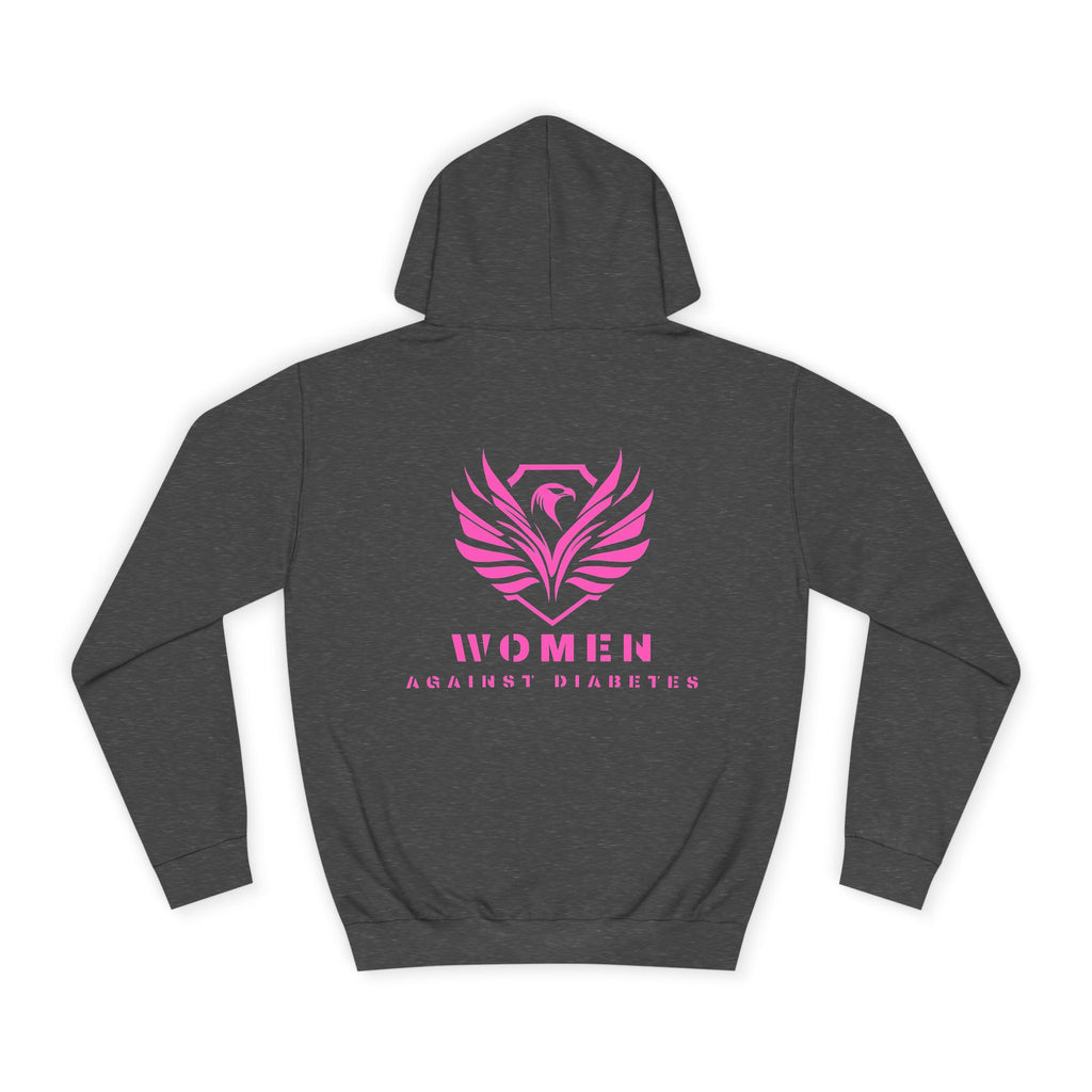 Women Empowerment Hoodie — Pink Phoenix Logo College Sweatshirt