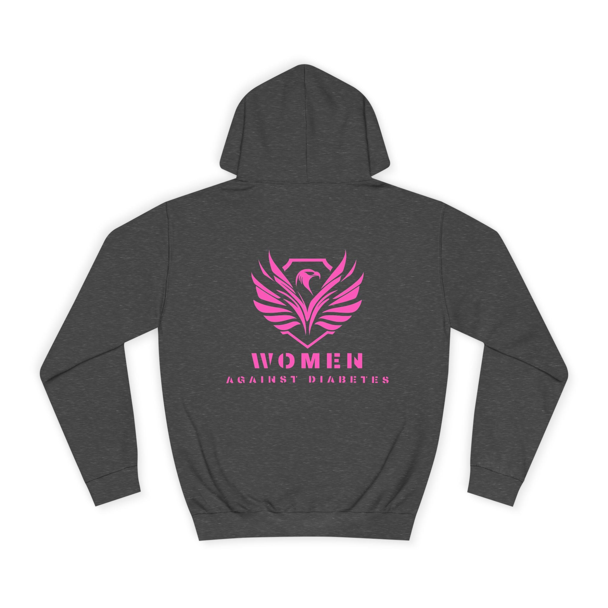 Women Empowerment Hoodie — Pink Phoenix Logo College Sweatshirt