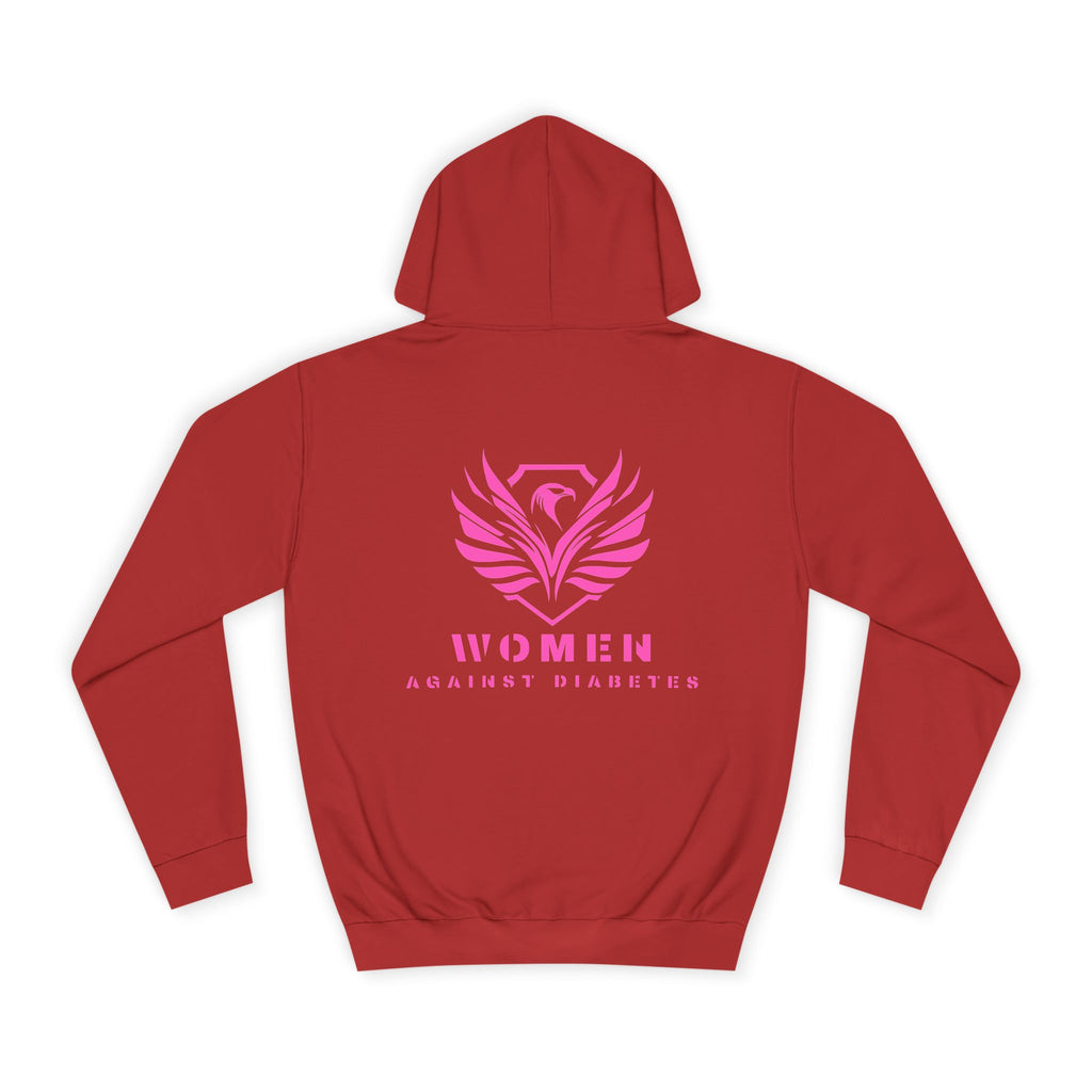 Women Empowerment Hoodie — Pink Phoenix Logo College Sweatshirt
