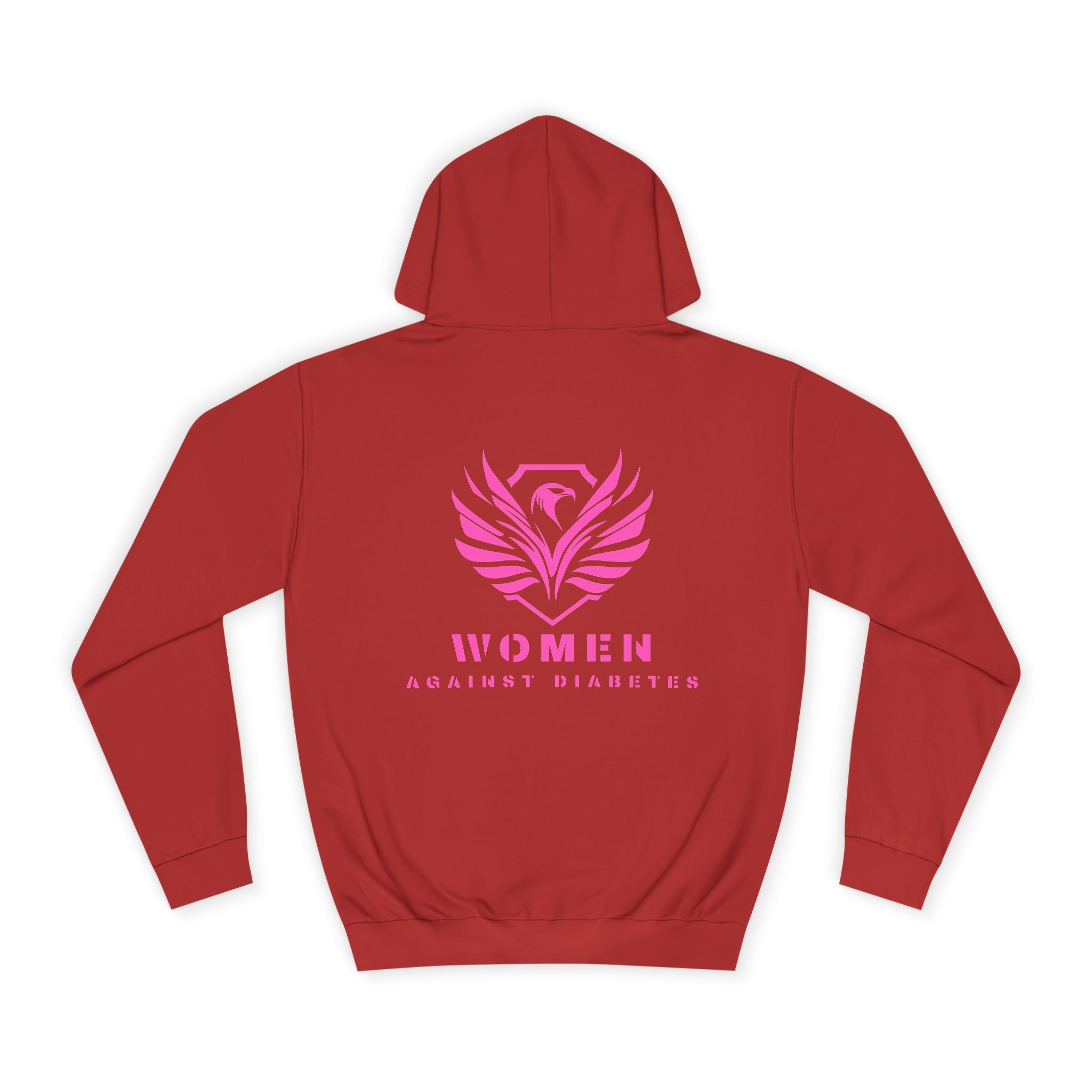 Women Empowerment Hoodie — Pink Phoenix Logo College Sweatshirt