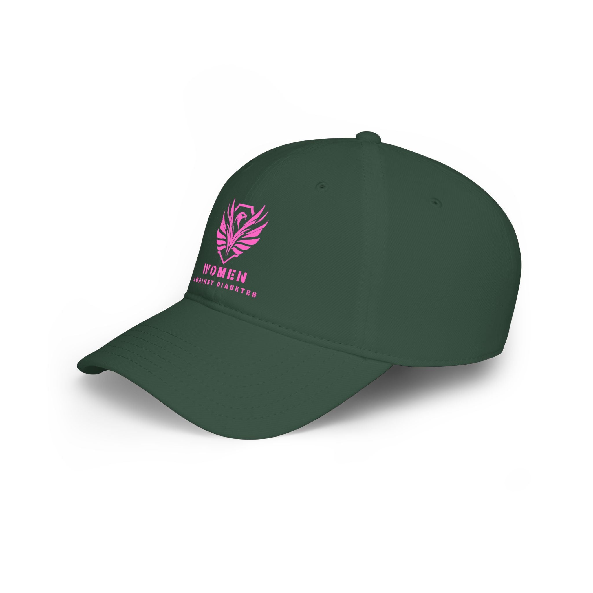 Women Against Diabetes Low Profile Baseball Cap — Pink Ribbon Awareness Hat