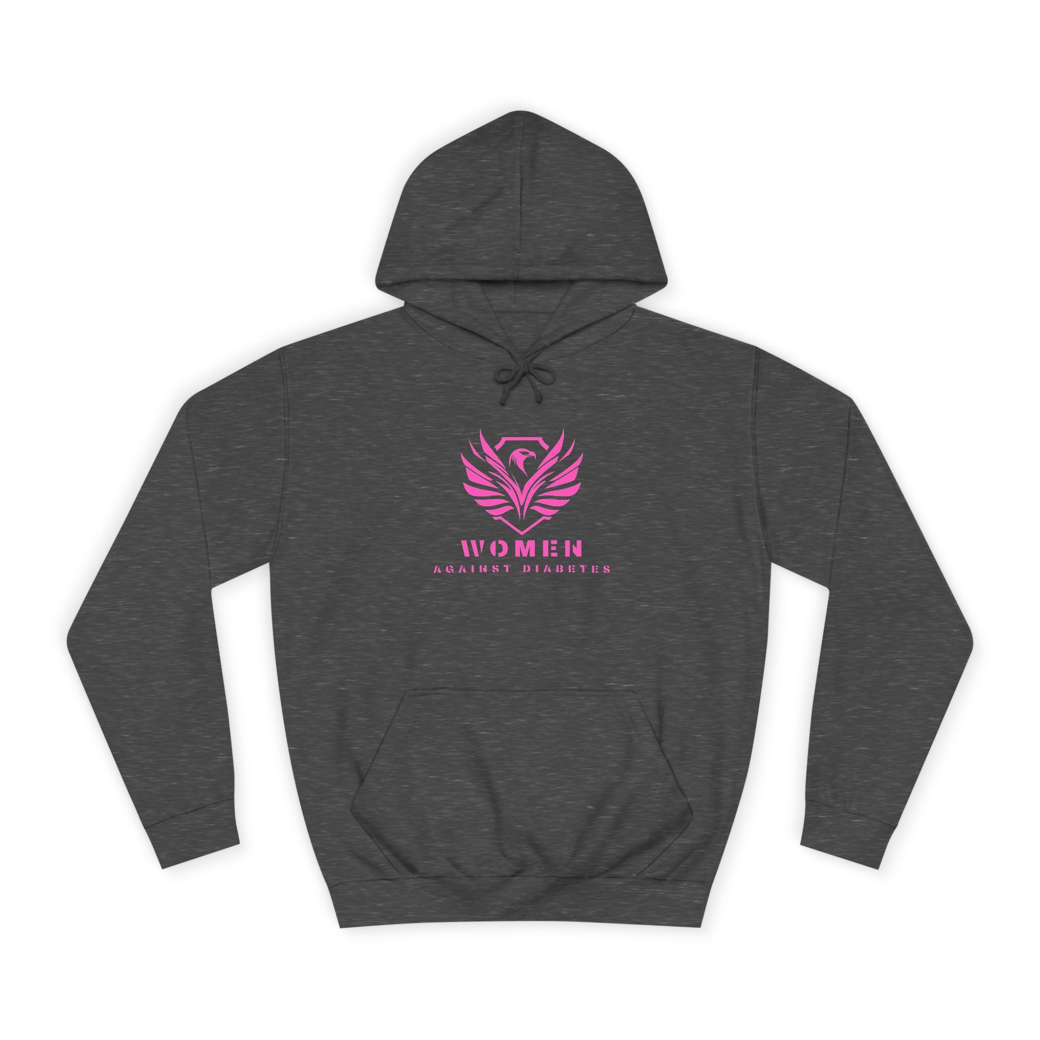 Women Empowerment Hoodie — Pink Phoenix Logo College Sweatshirt