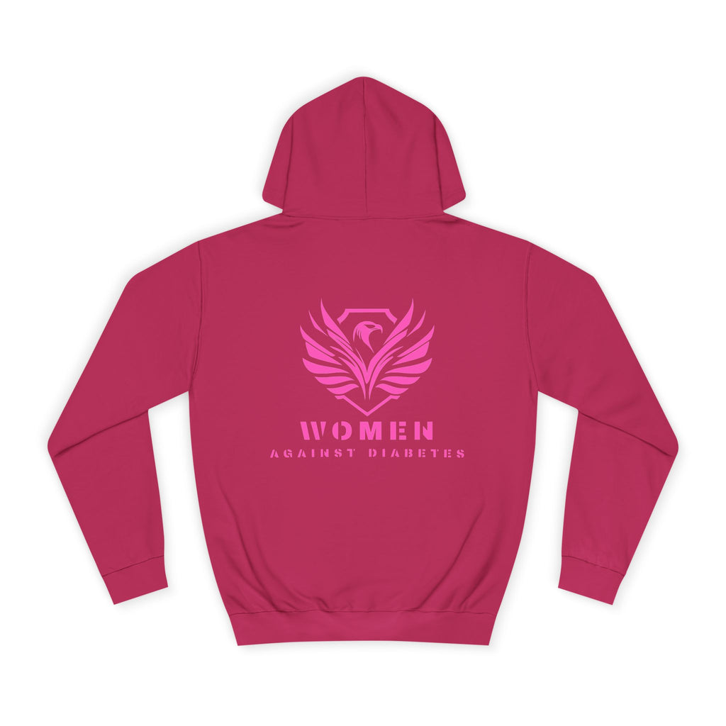 Women Empowerment Hoodie — Pink Phoenix Logo College Sweatshirt