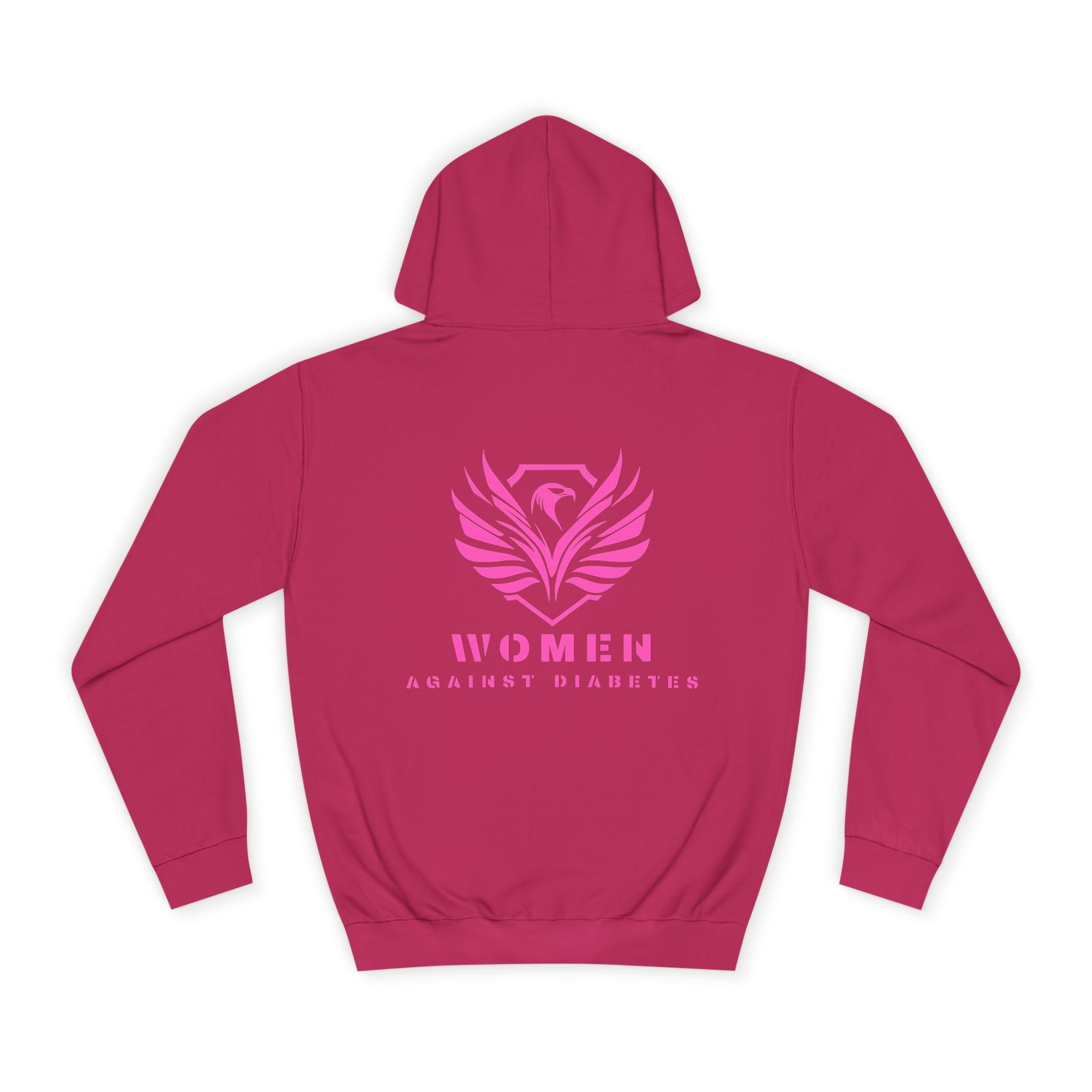 Women Empowerment Hoodie — Pink Phoenix Logo College Sweatshirt