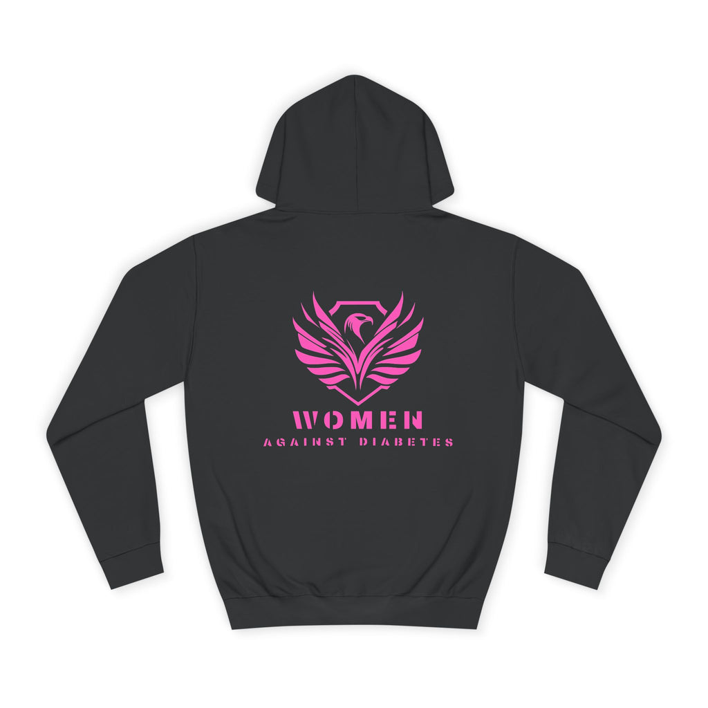 Women Empowerment Hoodie — Pink Phoenix Logo College Sweatshirt