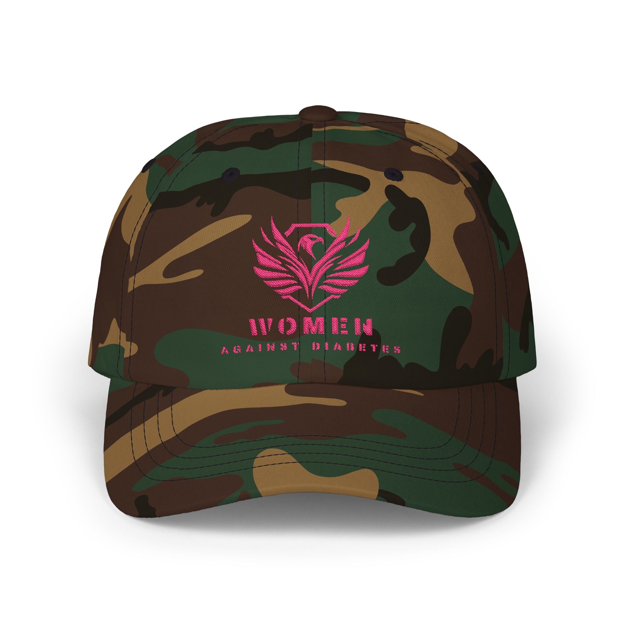 Women Against Diabetes Dad Cap — Pink Phoenix Embroidered Baseball Hat