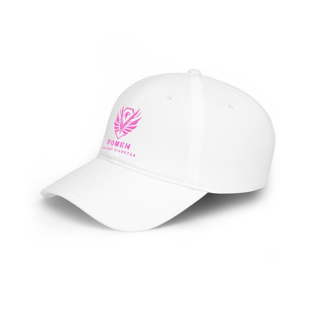 Women Against Diabetes Low Profile Baseball Cap — Pink Ribbon Awareness Hat