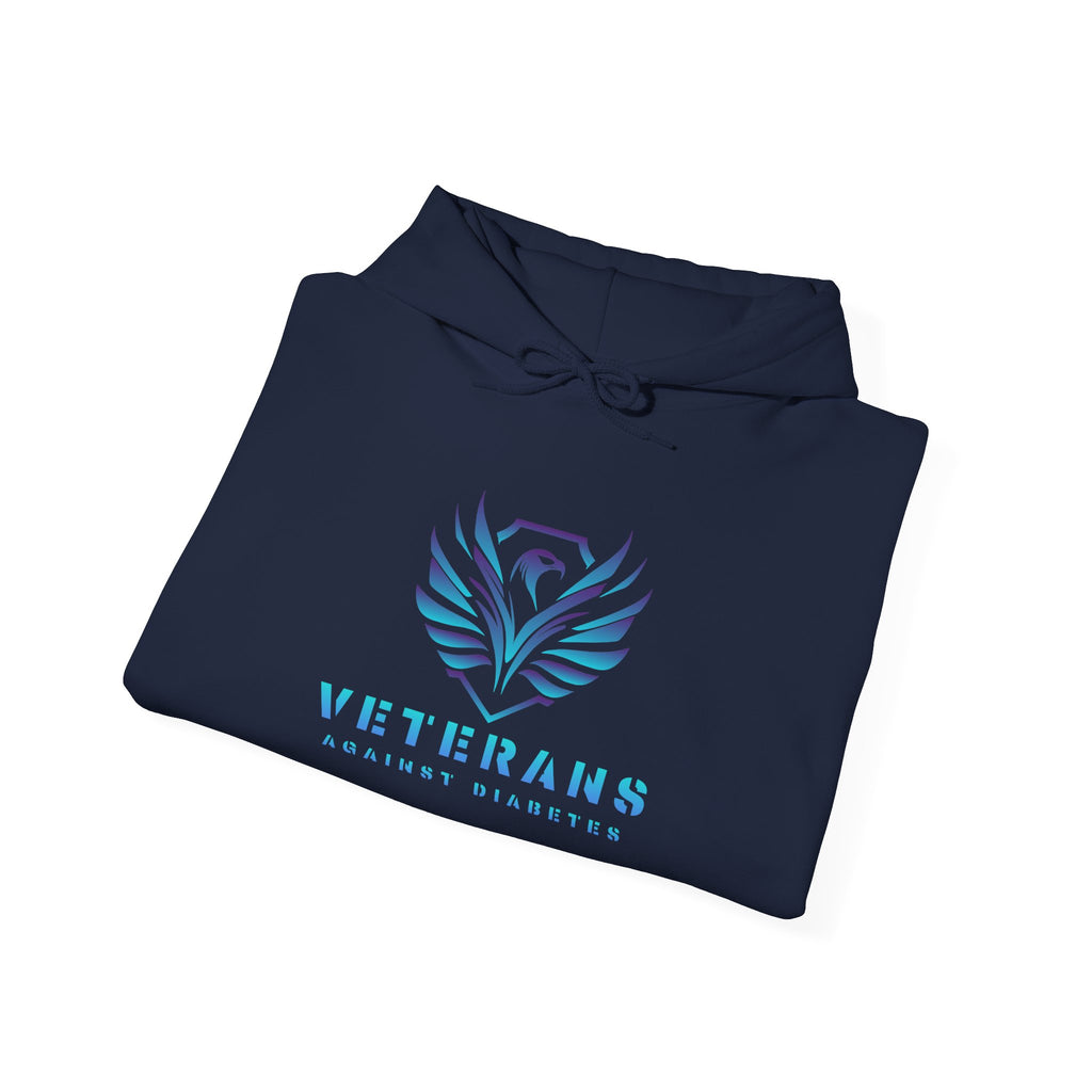 Veterans Against Diabetes Hoodie – Blue Phoenix Logo Comfort Pullover