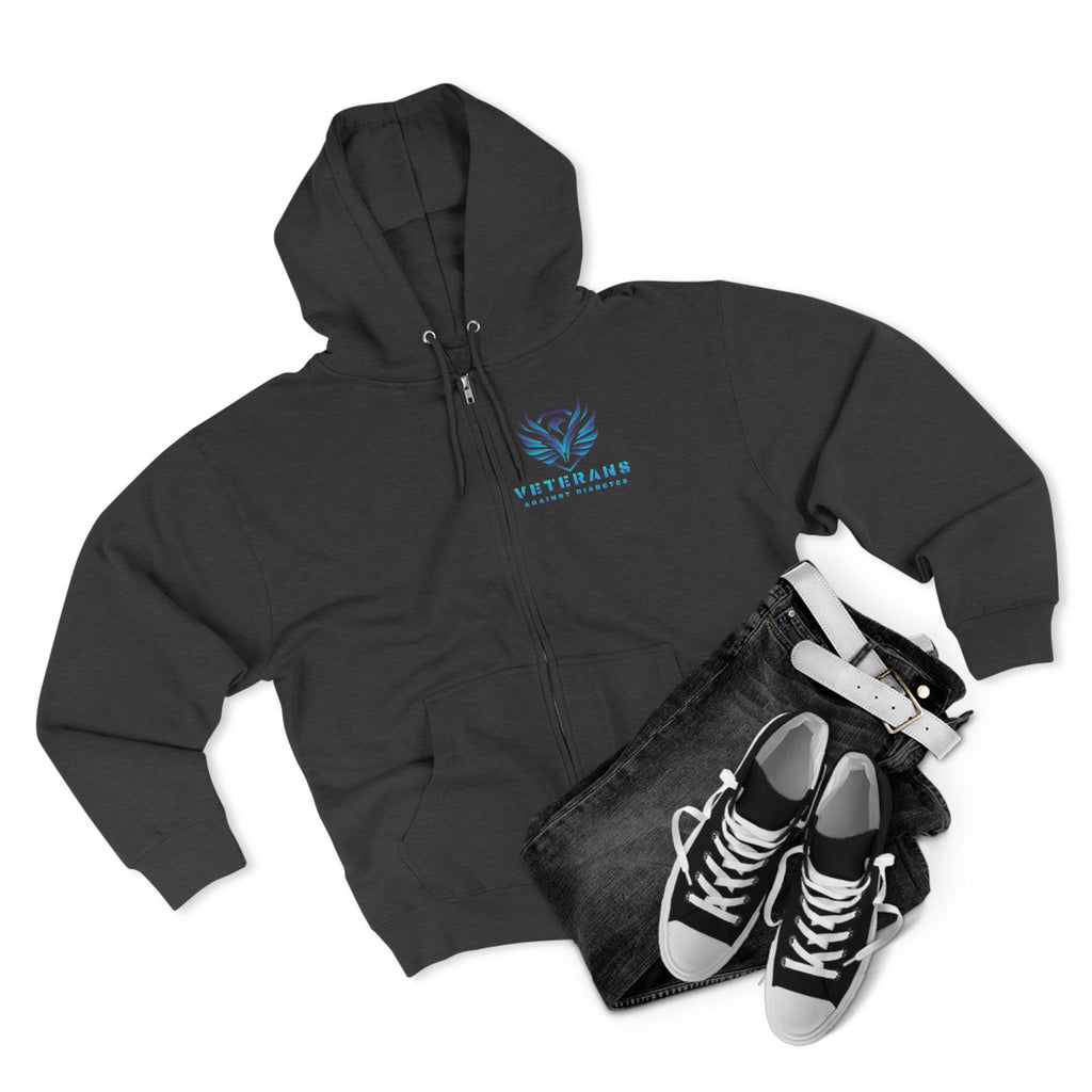 Veterans Against Suicide Zip Hoodie — Supportive Military Awareness Zip-Up