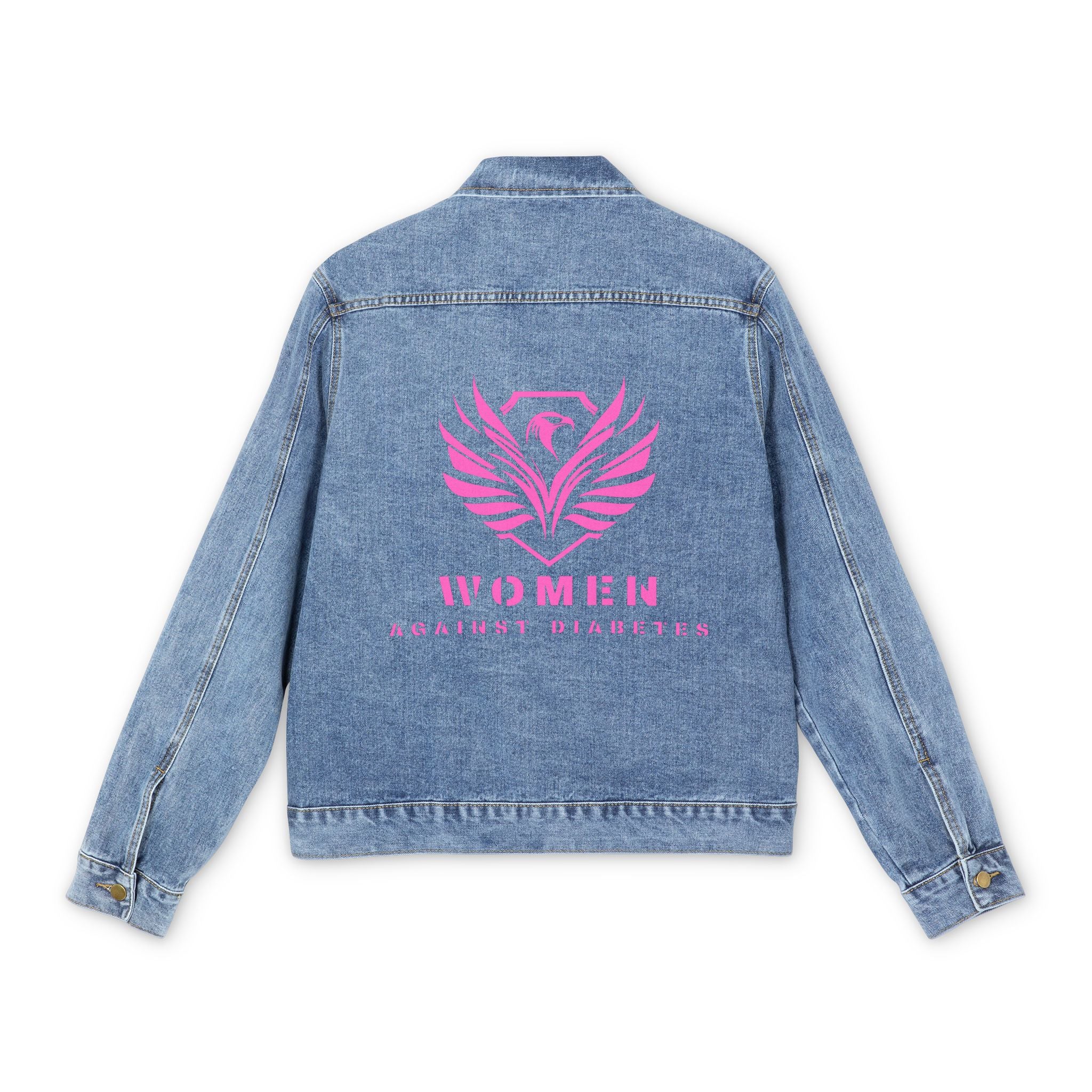 Denim Jacket — Pink Women Empowerment Back Graphic