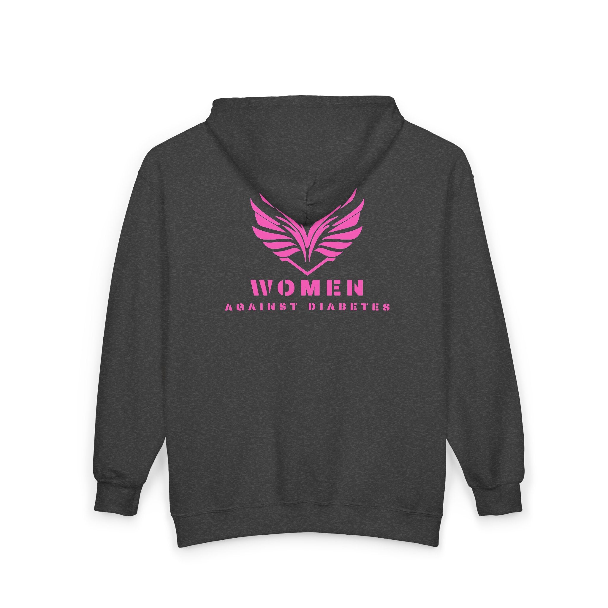 Women Against Diabetes Zip Hoodie — Pink Ribbon Empowerment Jacket