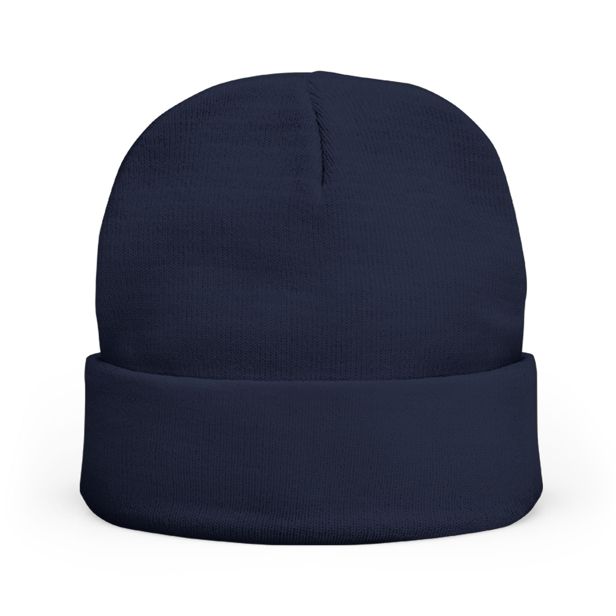 Embroidered Crest Knit Beanie — Pink Logo Winter Hat