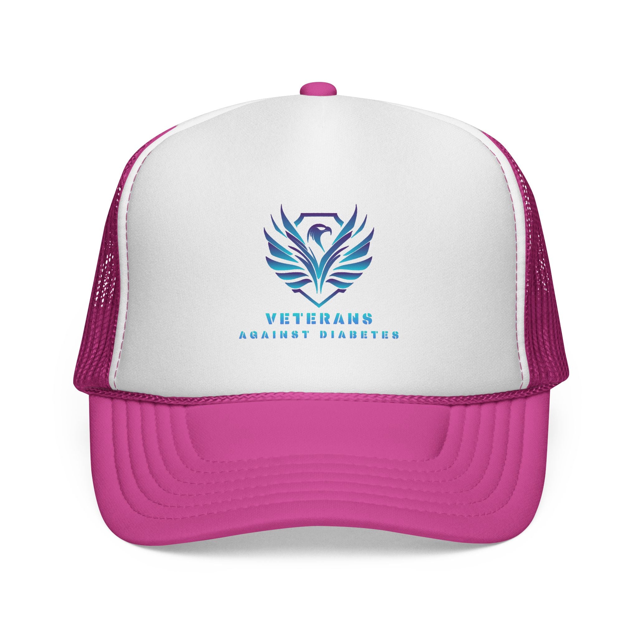 Veterans Against Diabetes Trucker Cap — Patriotic Awareness Mesh Hat