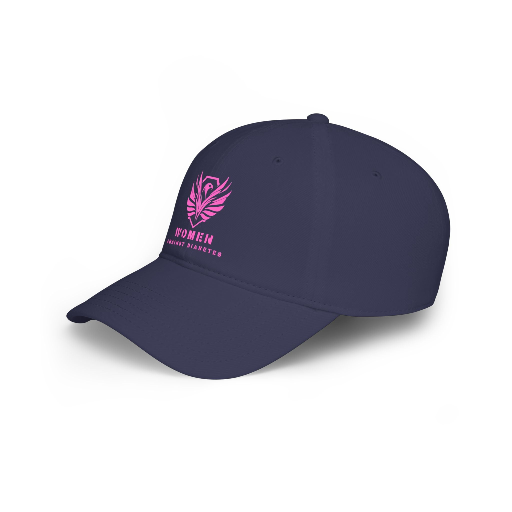 Women Against Diabetes Low Profile Baseball Cap — Pink Ribbon Awareness Hat