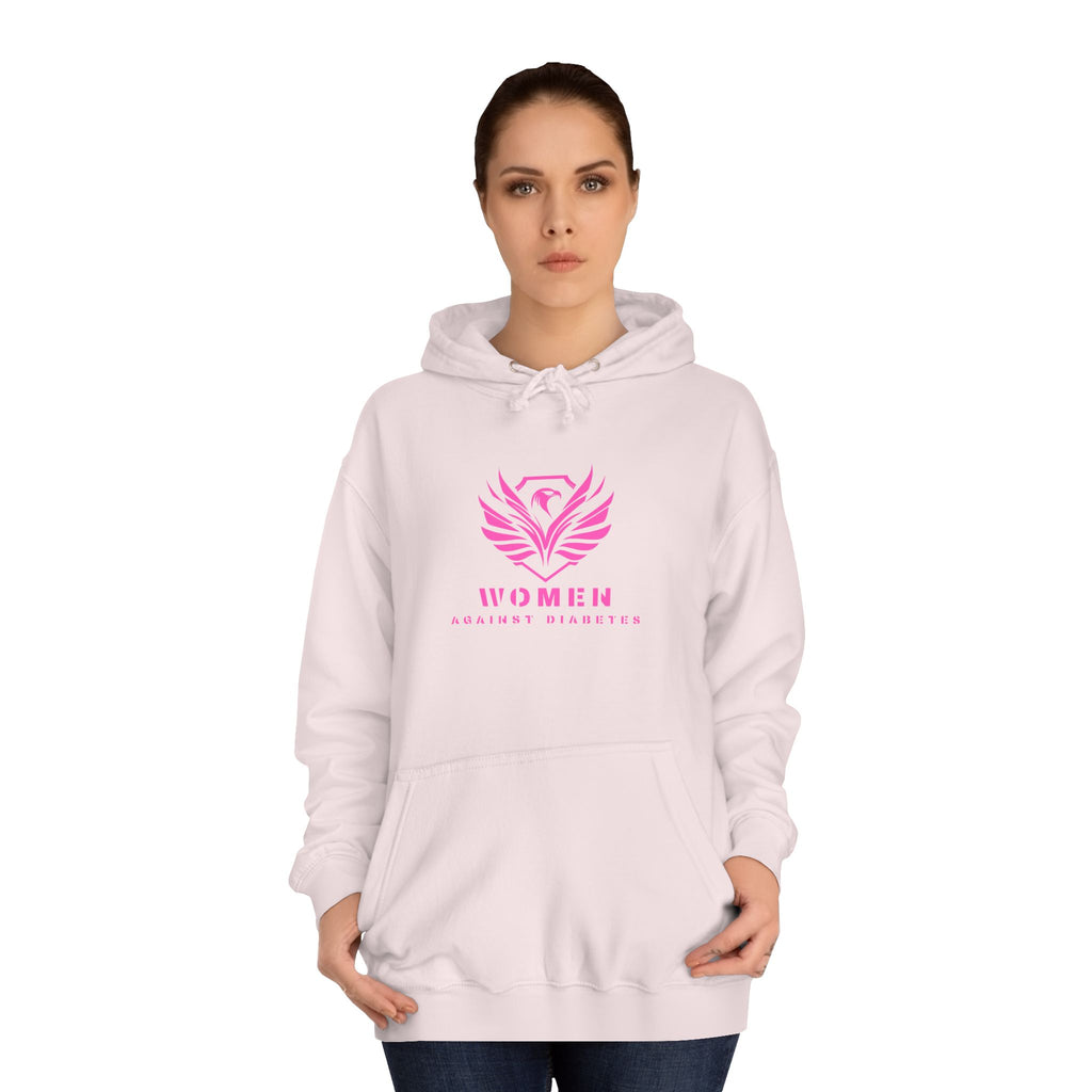 Women Empowerment Hoodie — Pink Phoenix Logo College Sweatshirt