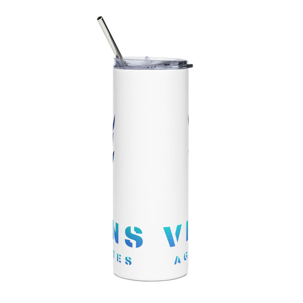 Phoenix Crest 20oz Stainless Steel Tumbler — Gradient Blue Motivational Drinkware