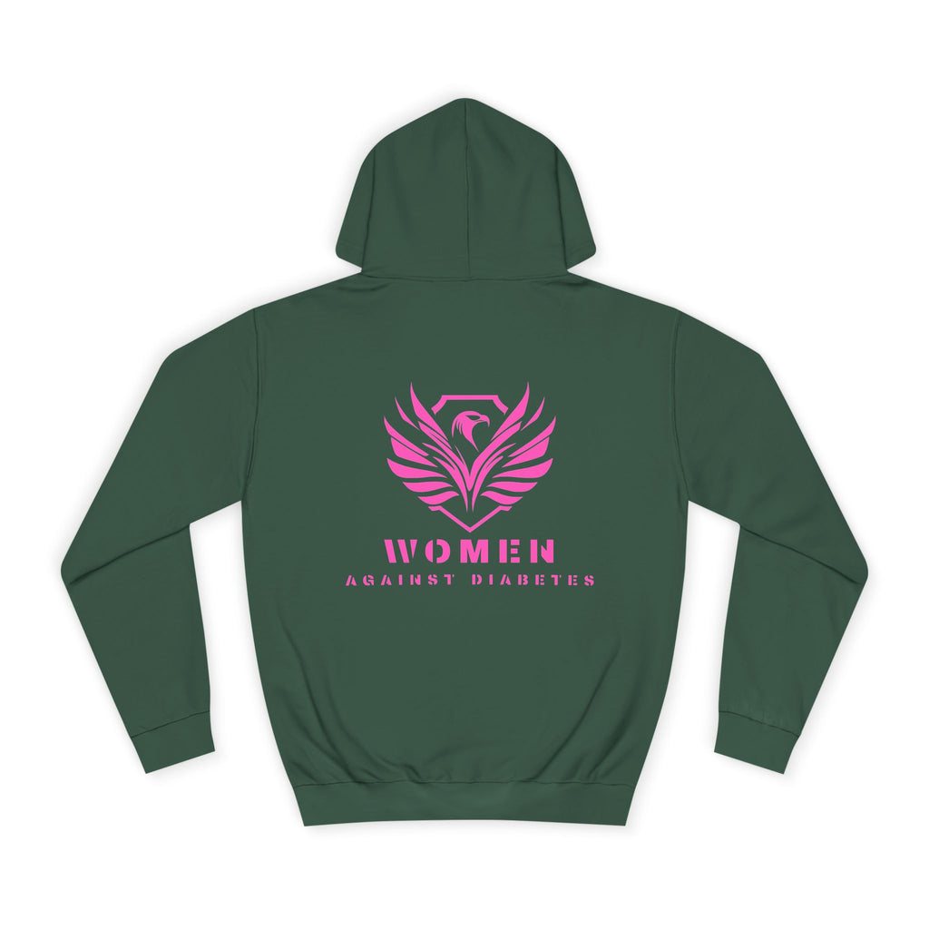 Women Empowerment Hoodie — Pink Phoenix Logo College Sweatshirt