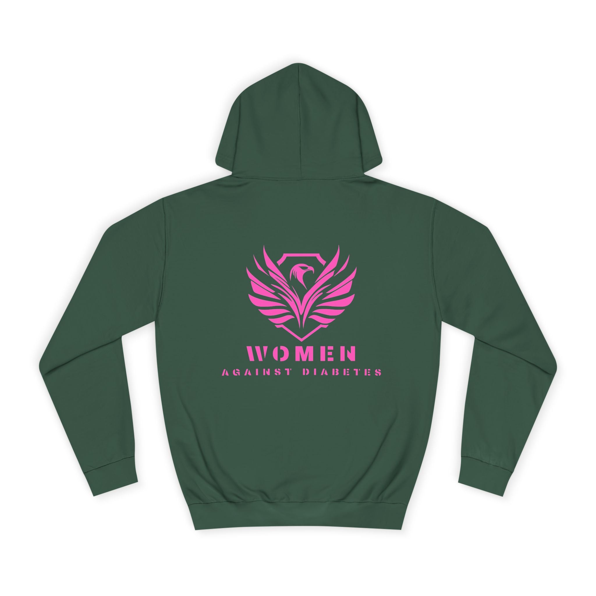 Women Empowerment Hoodie — Pink Phoenix Logo College Sweatshirt