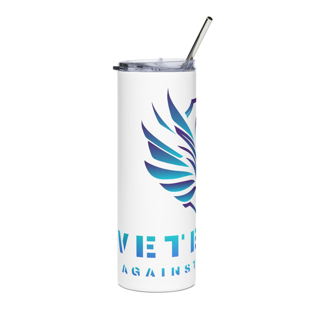 Phoenix Crest 20oz Stainless Steel Tumbler — Gradient Blue Motivational Drinkware