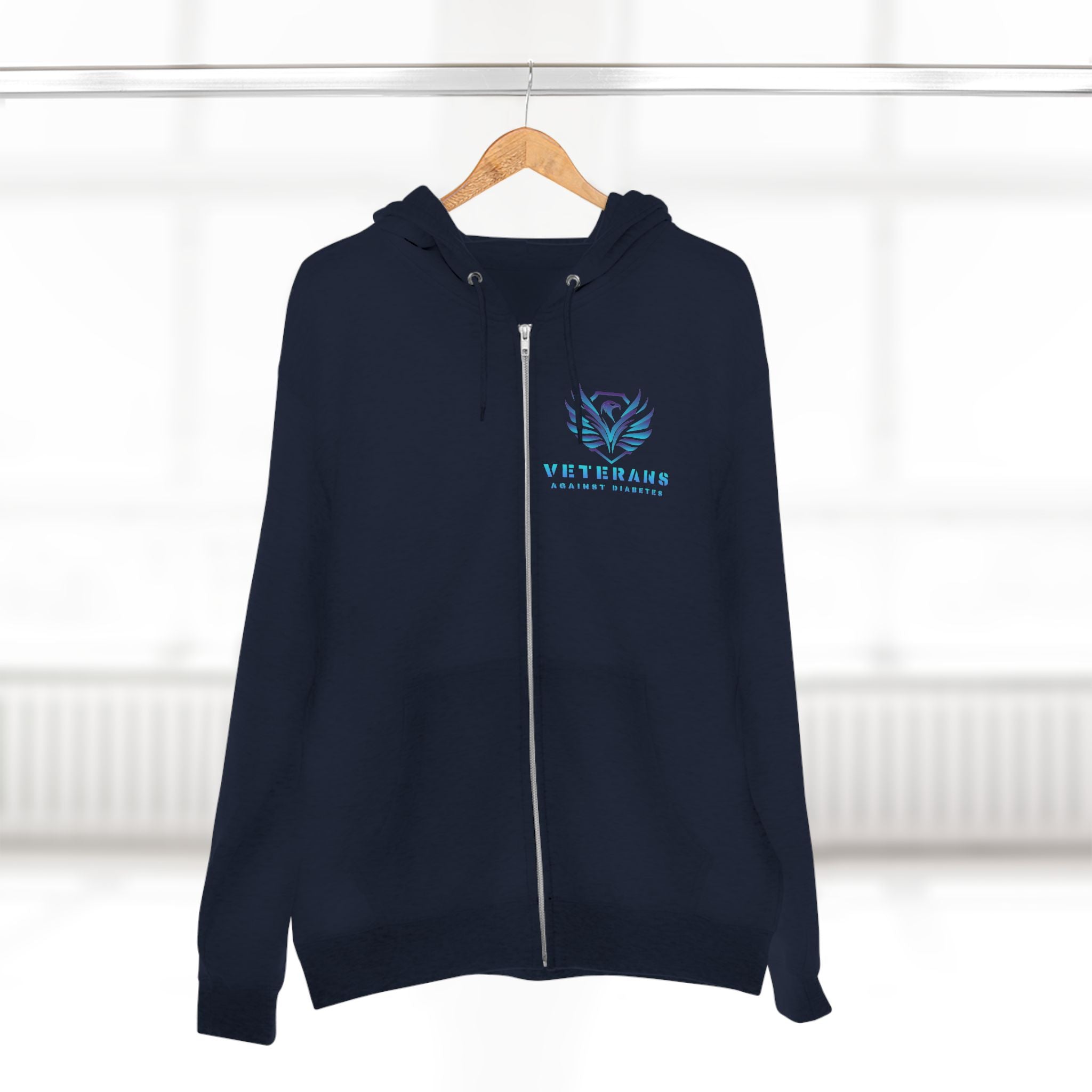 Veterans Against Suicide Zip Hoodie — Supportive Military Awareness Zip-Up