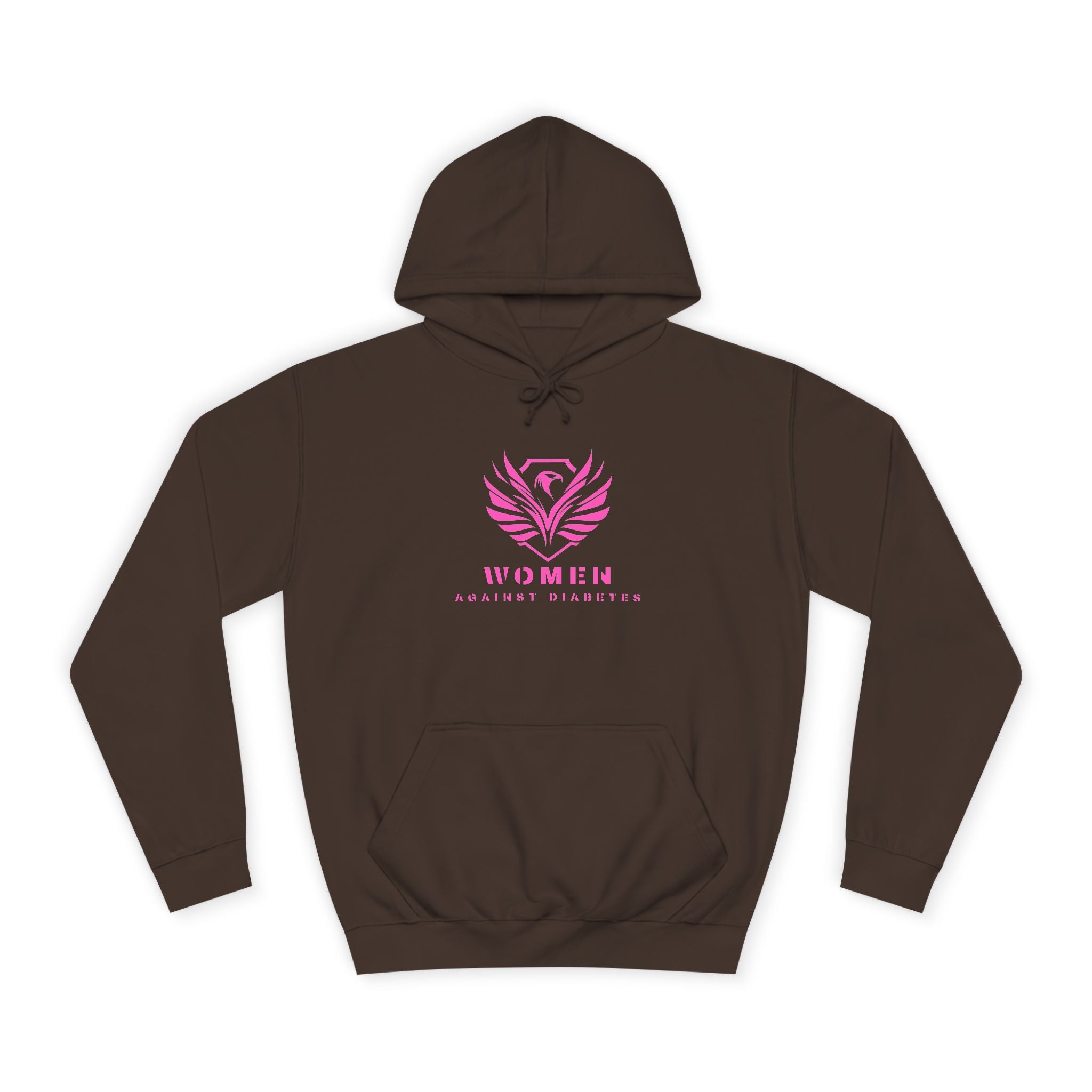 Women Empowerment Hoodie — Pink Phoenix Logo College Sweatshirt