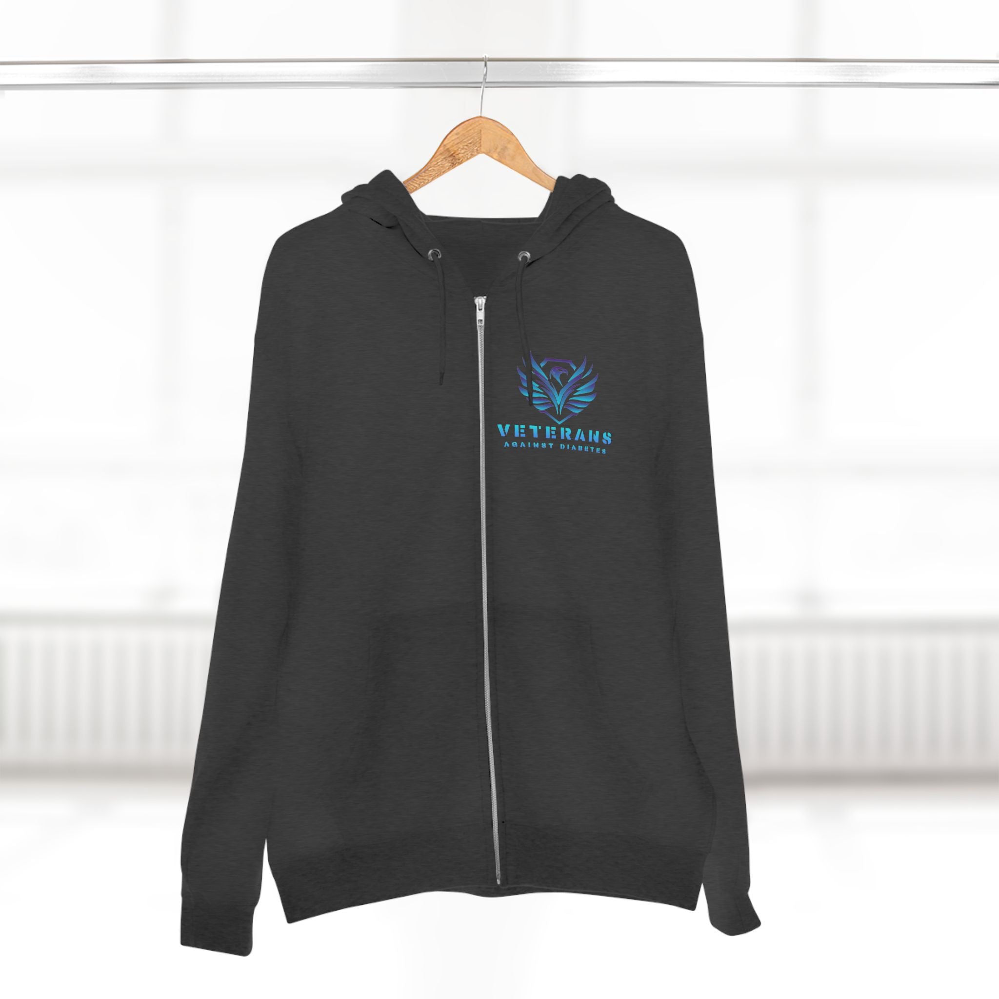 Veterans Against Suicide Zip Hoodie — Supportive Military Awareness Zip-Up
